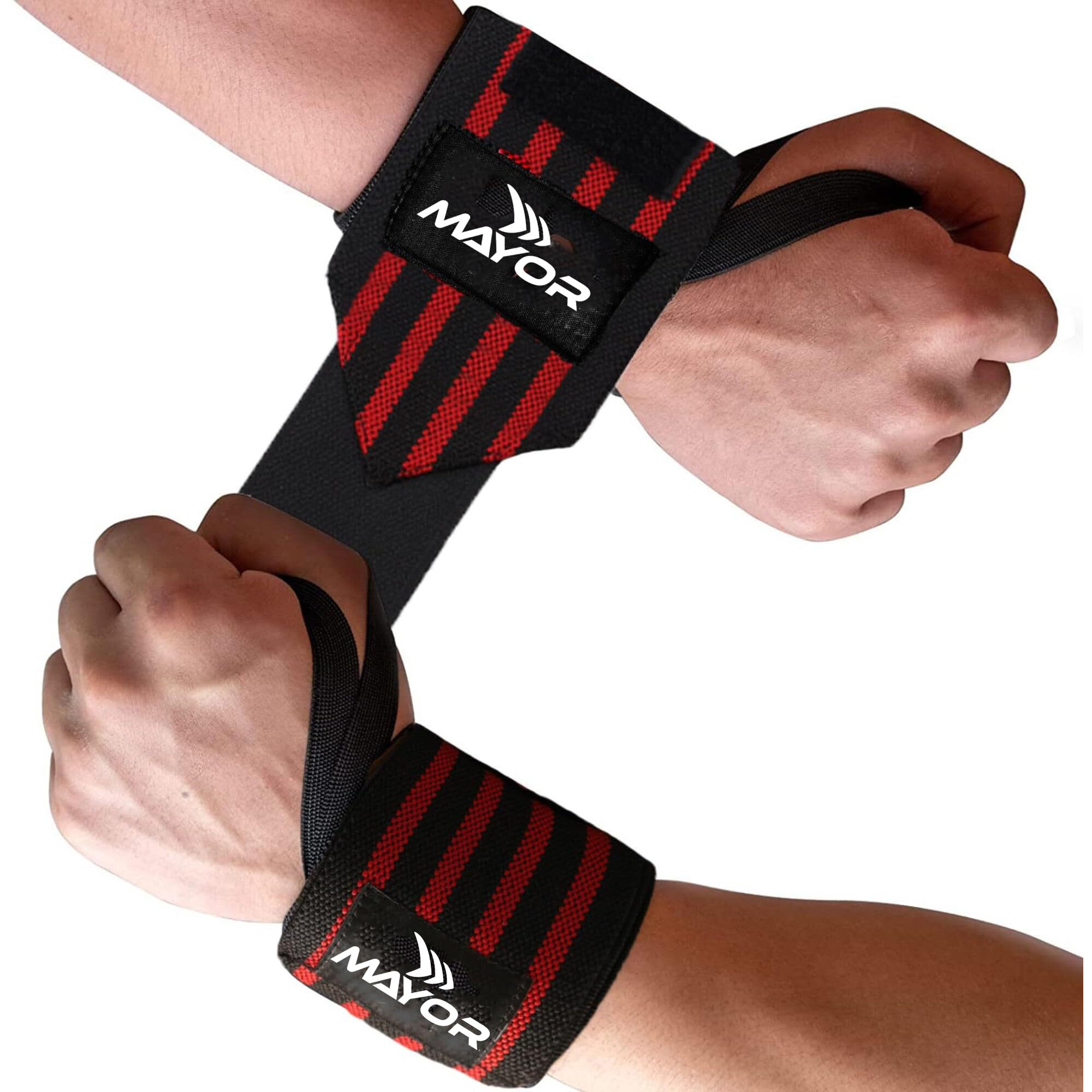 Mayor Secure Gym Gloves (Free Size) (One Size, Red Black)