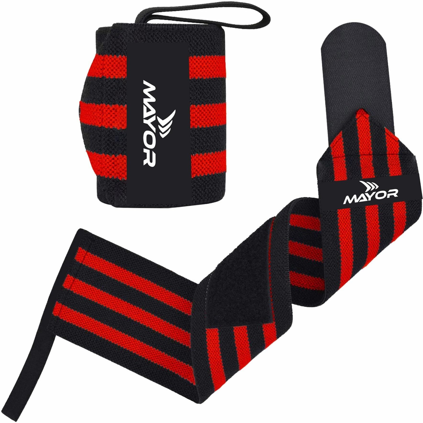 Mayor Secure Gym Gloves (Free Size) (One Size, Red Black)