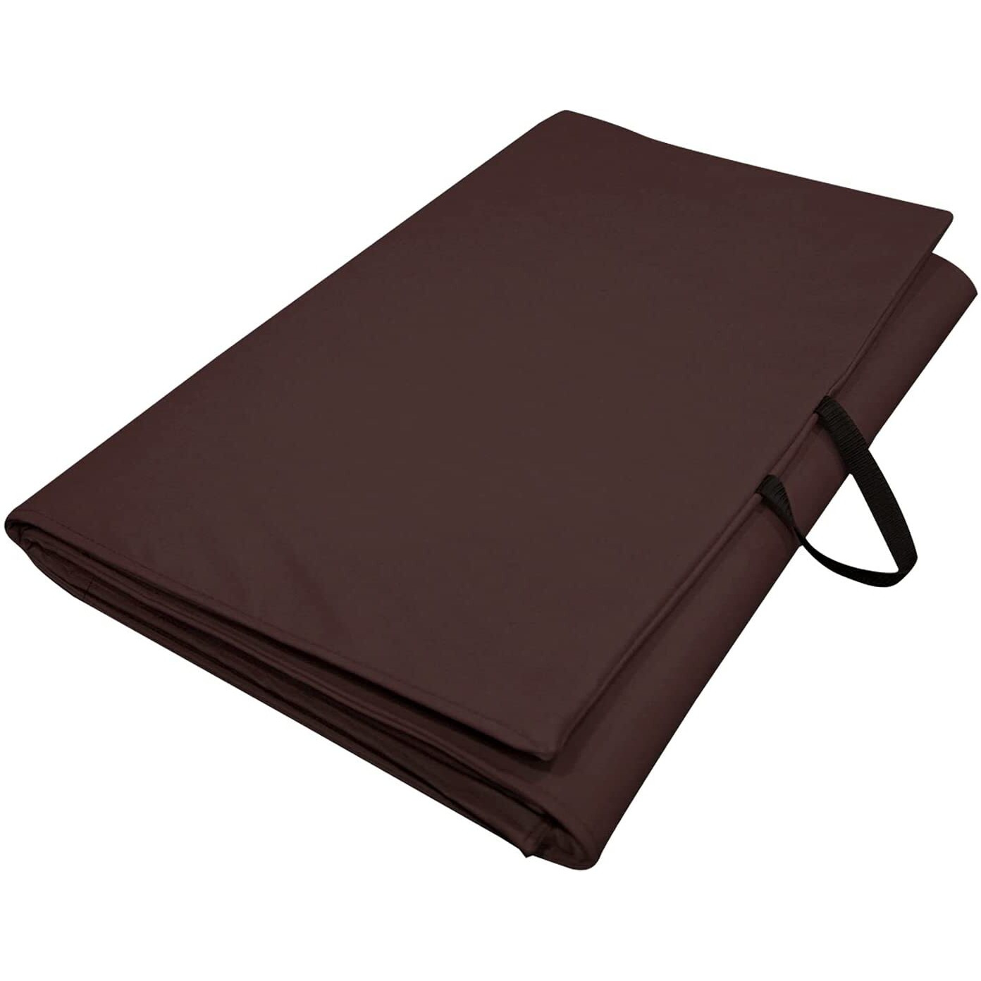 Olivio Premium 10MM PVC Leather Yoga Mat | Extra Thick Yoga Mat for Exercise, Fitness & Meditation with Carrying Strap for Men & Women - Brown (Professional Yoga Mat)