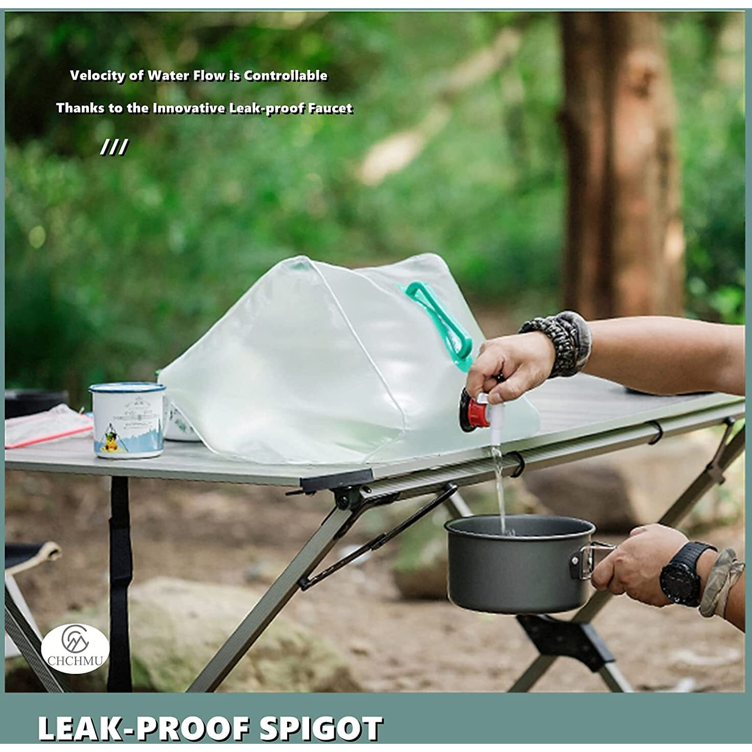 NEAR STOP Collapsible Emergency Water Jug Container Bag, Freezable, BPA Free Plastic Water Carrier Tank, Outdoor Folding Water Bag for Sport Camping Riding Mountaineer(20 Liters)