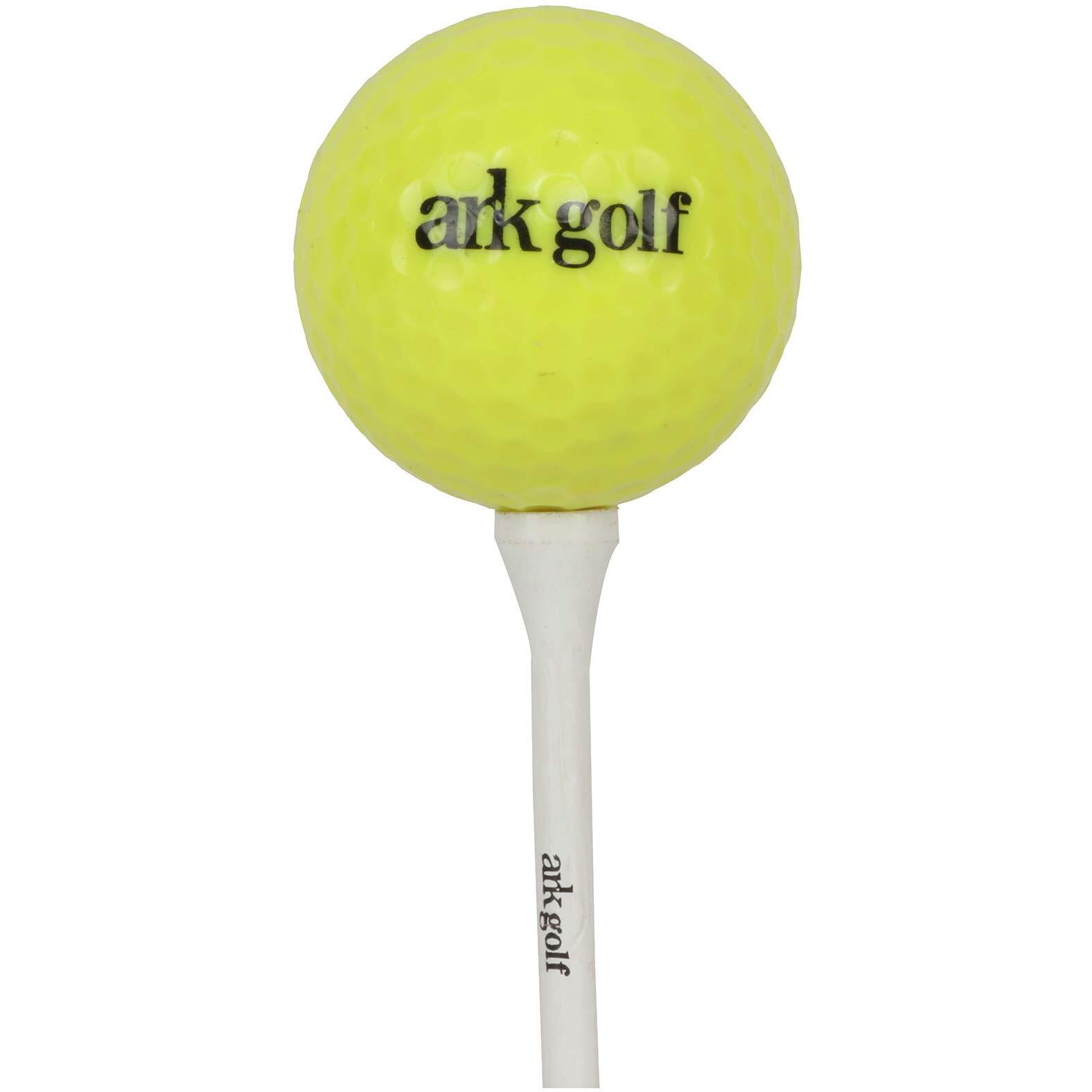ARK GOLF White Professional International Level 70 mm Bamboo Tees (25 Pieces)