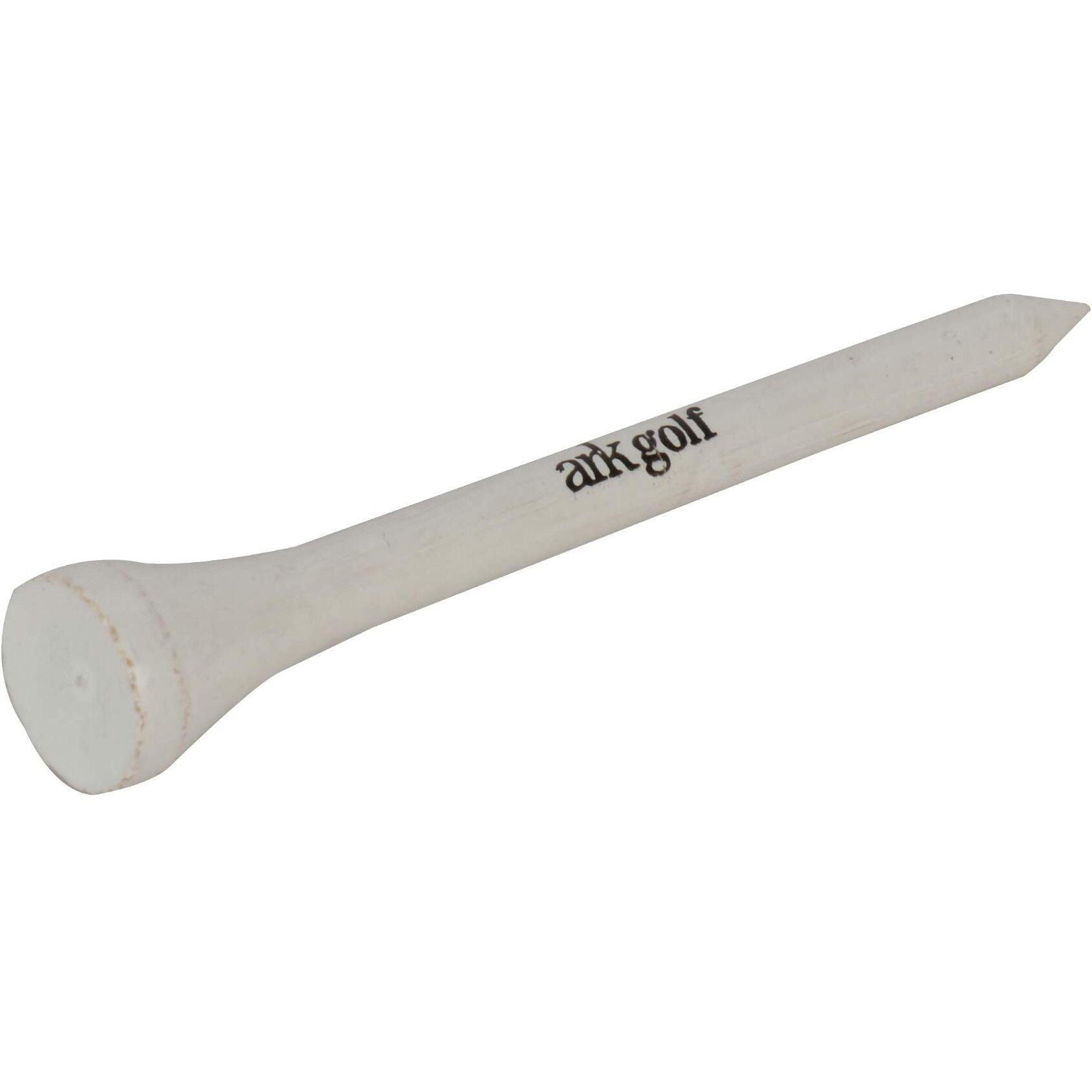 ARK GOLF White Professional International Level 70 mm Bamboo Tees (25 Pieces)