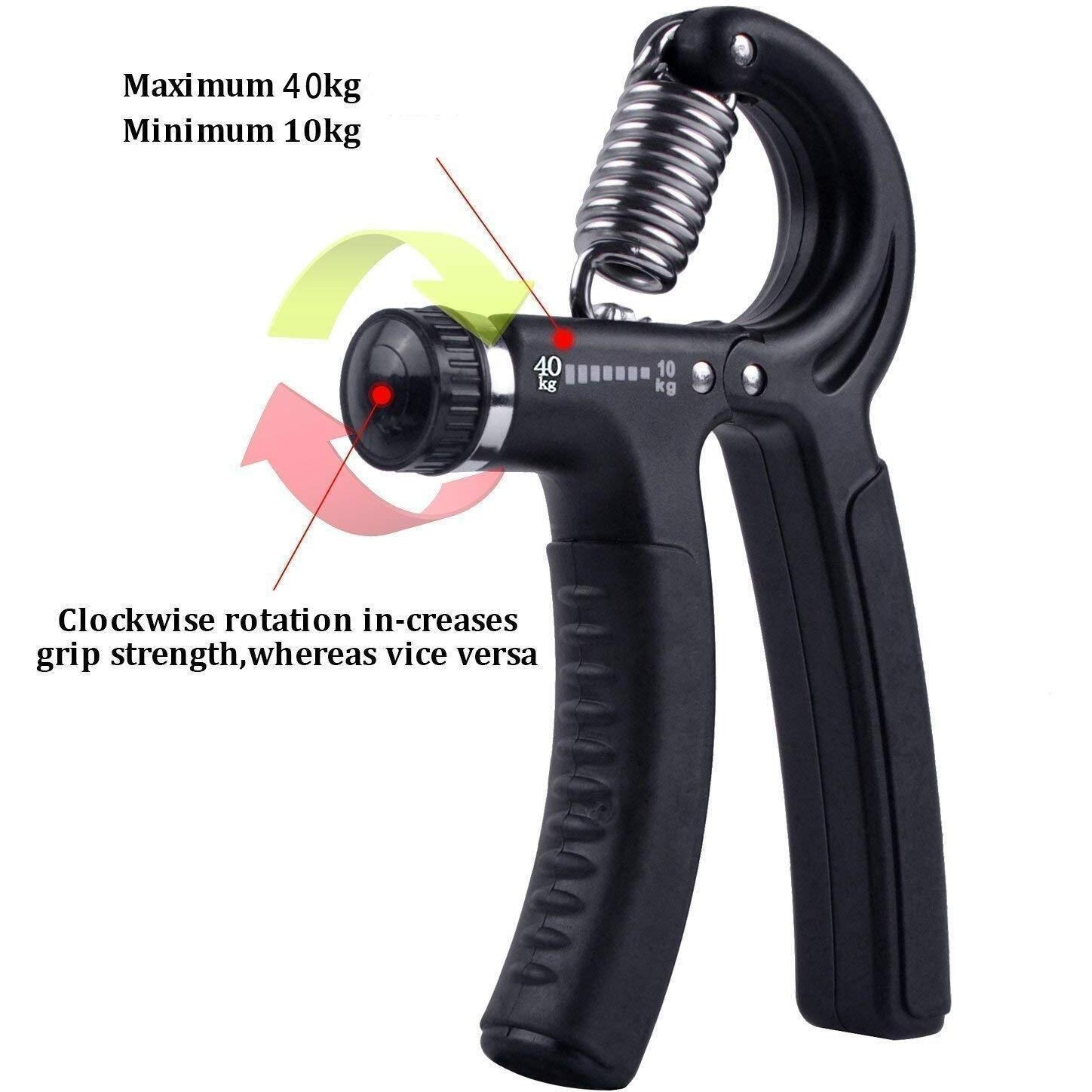 LAFILLETTE Adjustable 10 to 40 Kg Hand Exerciser Grip Strengthener