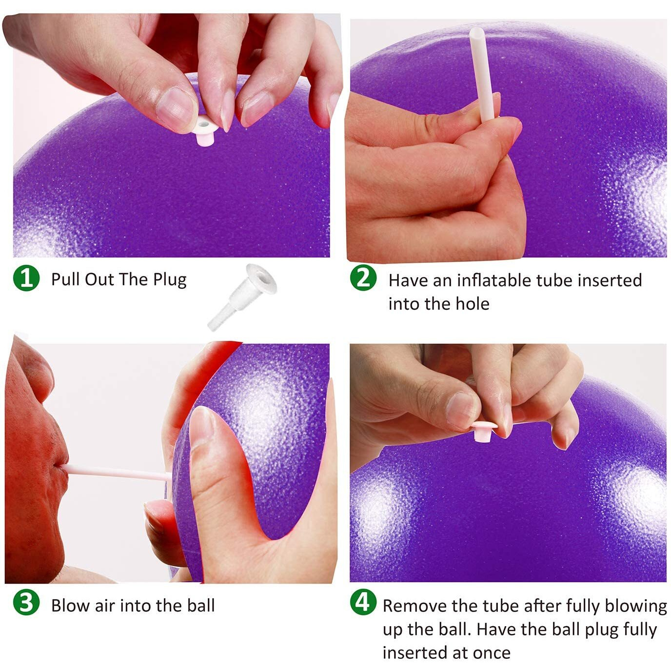 SKYFUN (LABEL) Full Body Inflatable Shaping Fitness Fit Gym Pilates Swiss Ball for Balance, Stability, Stretching, Core Fitness(9 Inch, Purple Color)