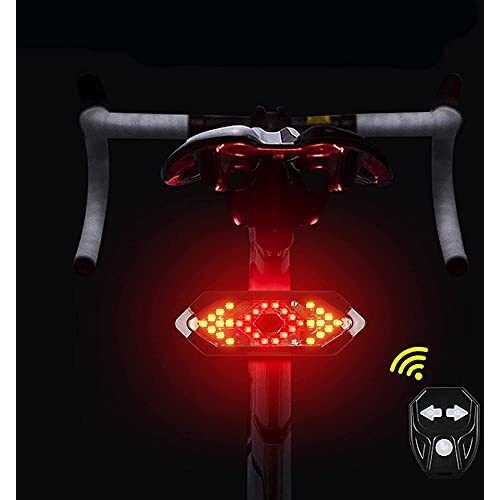 FASTPED  Bicycle Tail Light USB Rechargable Smart Wireless Remote Control Turn Signal Warning Lamp Bike Taillight (A) Yellow