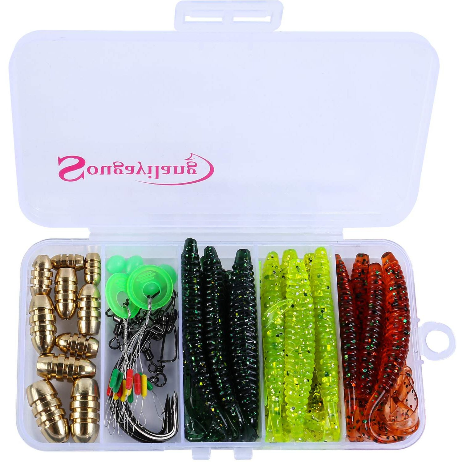 Sougayilang Fishing Accessories Set, Include Fishing Lures, Fishing Swivels, Fishing Sinkers and Fishing Hooks-Type 8