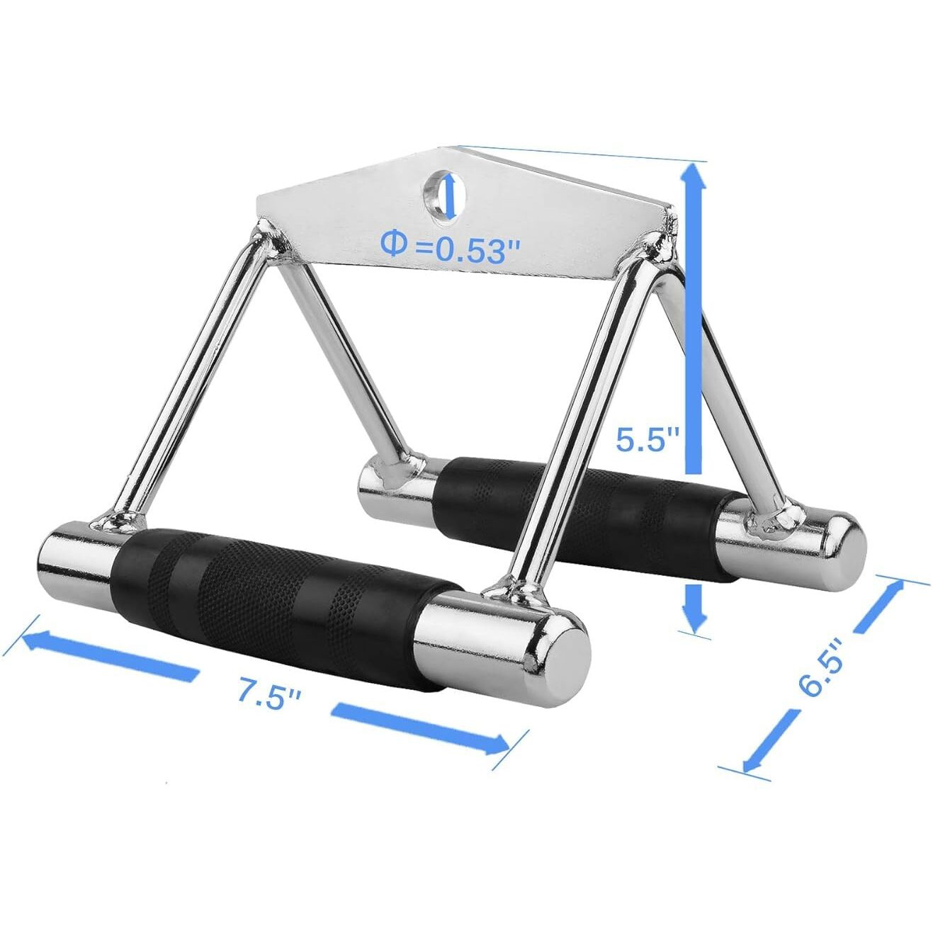M ART Rowing Handle | Pro-Grip Bar| Pro-Grip Seated Rowing Handle | Rubber Grip Bar | Double D Handle