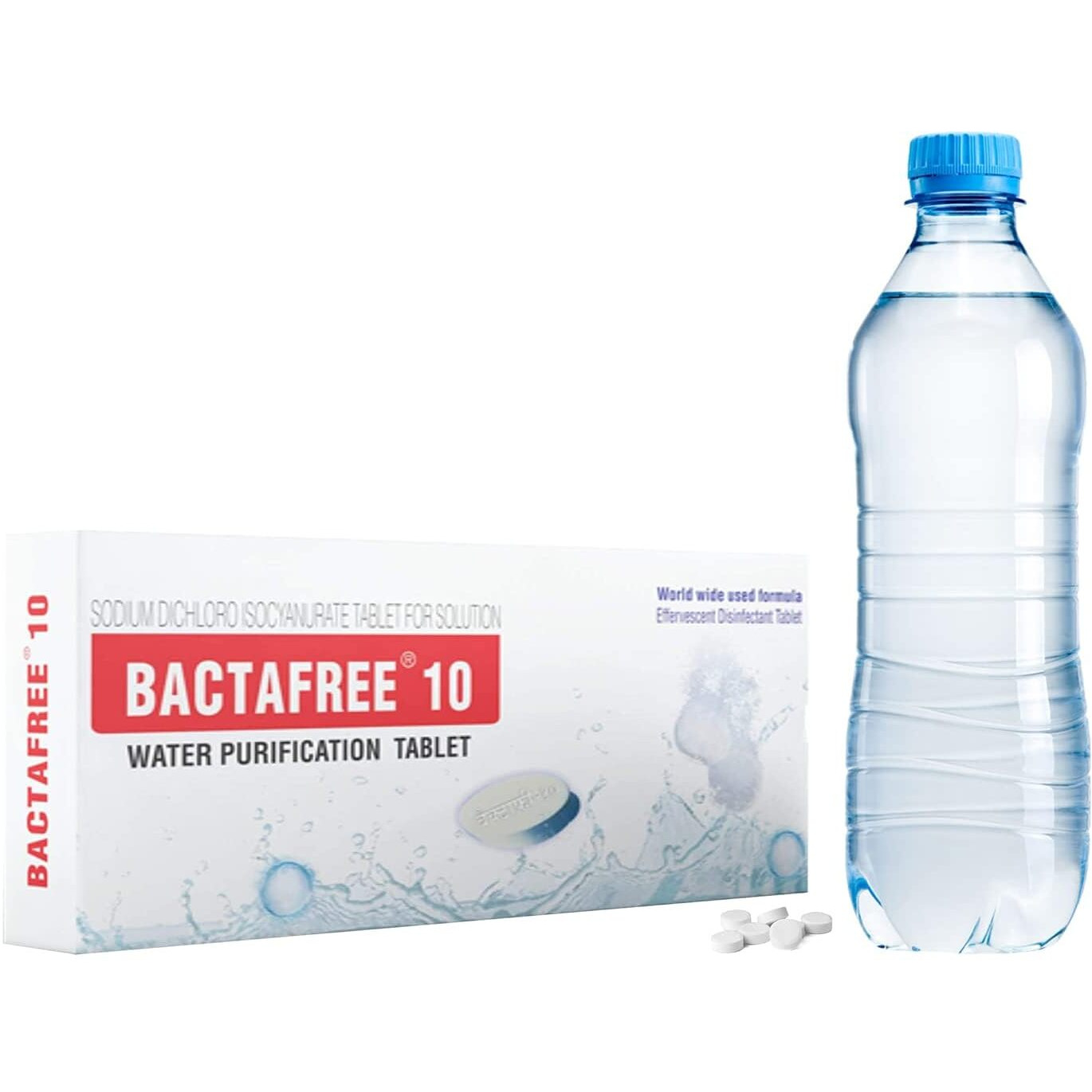 Bactafree Outdoor Travels Water Purification Tablets, 150 Tablet - Emergency Use, Tablet for Water Pot Bottle Camping Travelling Trekking Hiking - Each Tablet Purifies Upto 10 liters Water