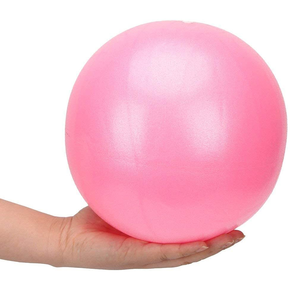 SKYFUN (LABEL) Full Body Inflatable Shaping Fitness Fit Gym Pilates Swiss Ball for Balance, Stability, Stretching, Core Fitness(9 Inch, Pink Color)