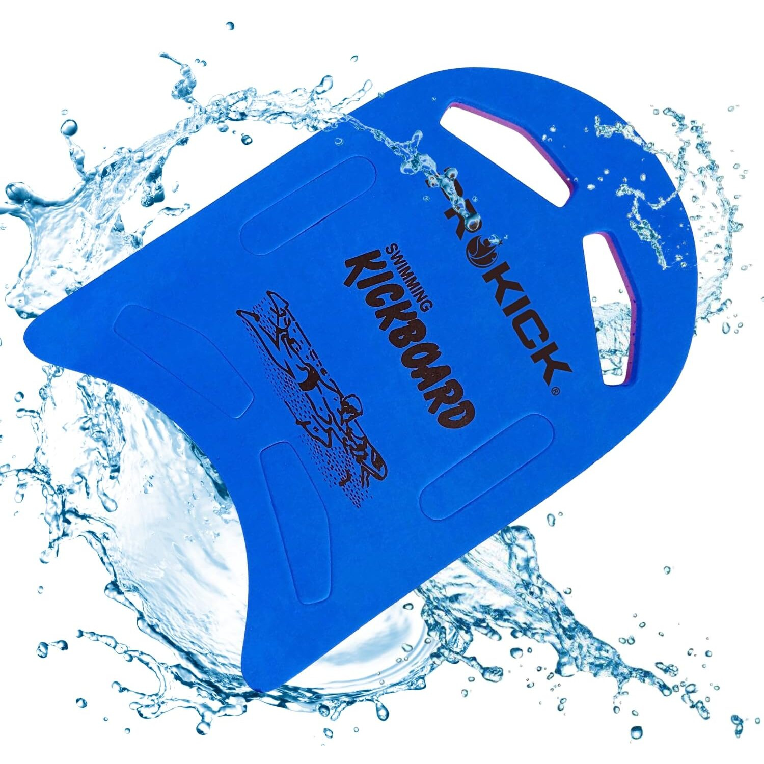 Prokick Unisex Adult Swimming Kickboard - Safe Training Aid Float Hand Board of Foam Double Colour 1 Piece