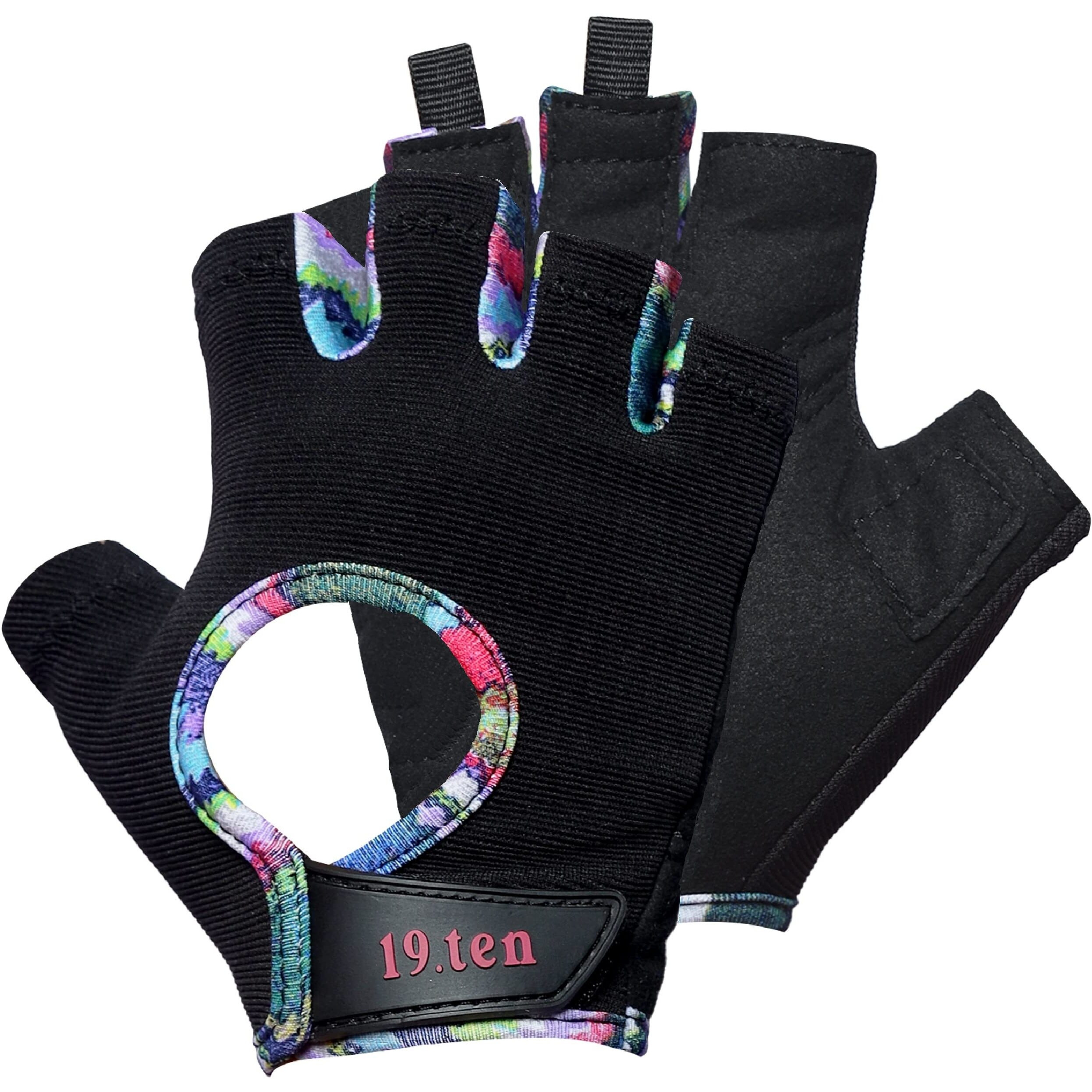 19ten Curvy from Sree Gloves for Women Wash and Dry Weightlifting Gym Fitness Workout Exercise Yoga Training Accessories Gear (Smal Fits (6-7 inch), Women Rainbow)