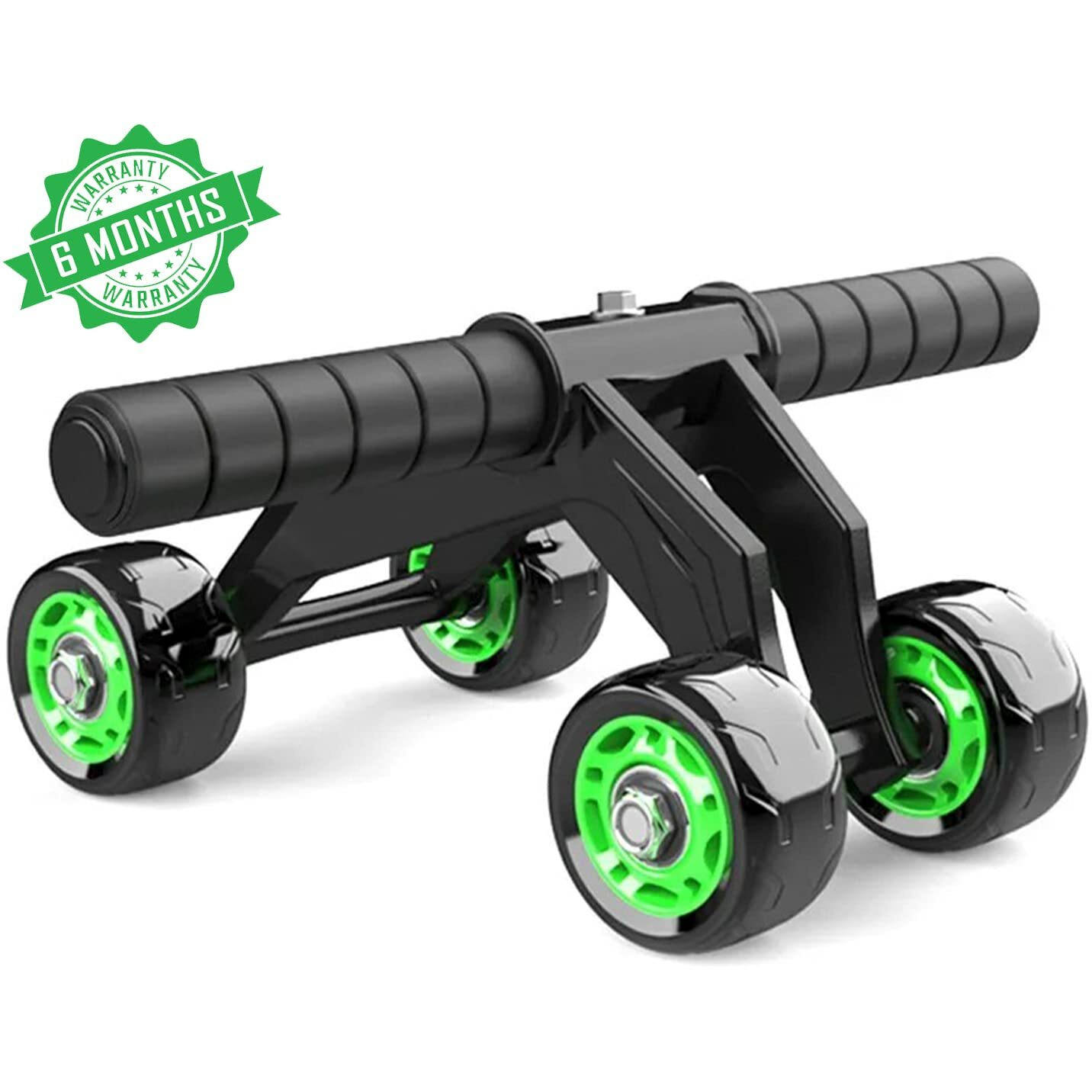 FirstFit Premium Abdominal Ab Roller with 4 Wheel Exercise Equipment for Workout with Knee Pad Mat - Multicolor