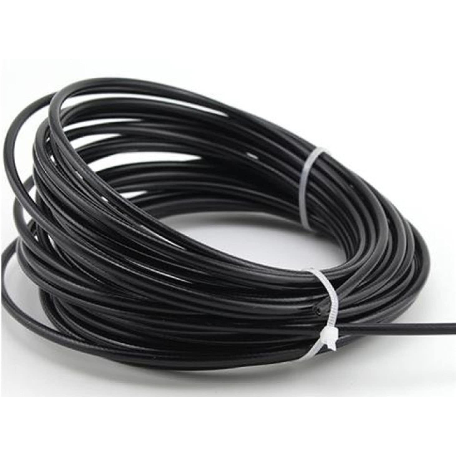 Shopoflux Gym Machine Wire Rope PU Coated Cable Inside Steel (Black) (5 MM, 5 Meter)