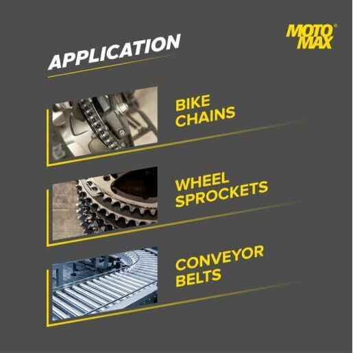 Motomax Chain Lube Spray 400 ml|Bike Chain Lubricant, Protects from rust - Chain, sprockets for Bikes, Cycle, Cars|Avoid Sling Off & Prevent Chain breakage| Extended Chain Life