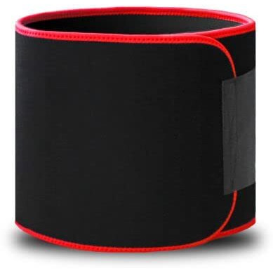 MALAN Weight Loss Hot Slimming Belt for Men, Women Belly Sweat Slim Belt Neoprene Fat Burning Sauna Waist Trainer Healthy Sweat, Weight Loss, Lower Back Posture Black (Free Size) (Red)