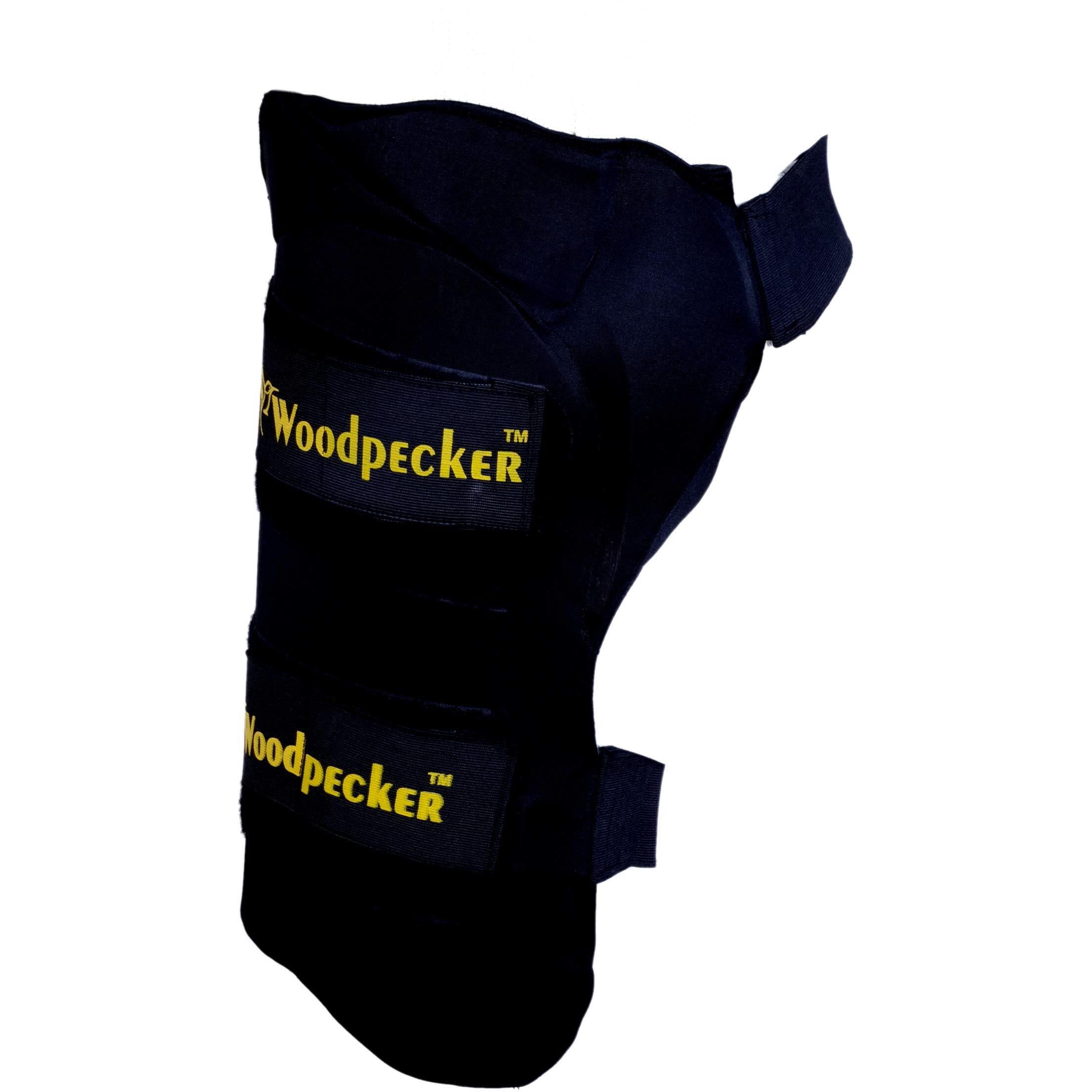 Woodpecker Left Hand Thigh Guard for Cricket,Thigh pad(Black, Extra Large)
