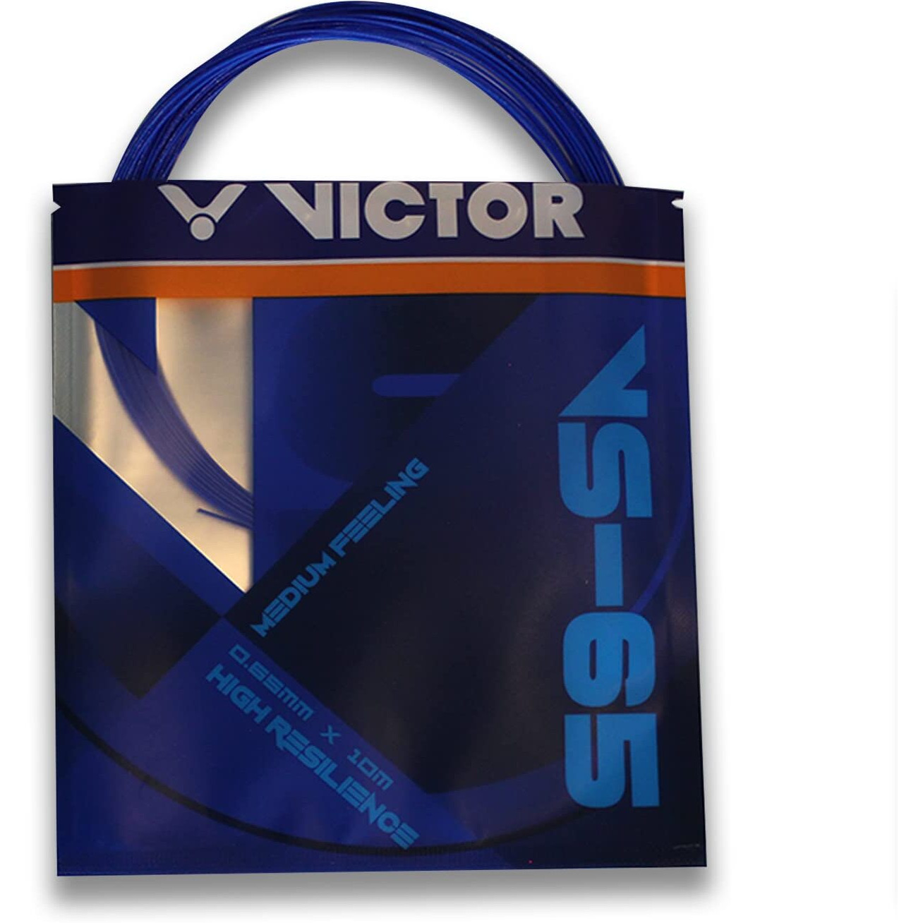 VICTOR VS-65 Medium Feeling High Resilience Badminton String (0.65mmX10m) Pack of 2 (Blue)