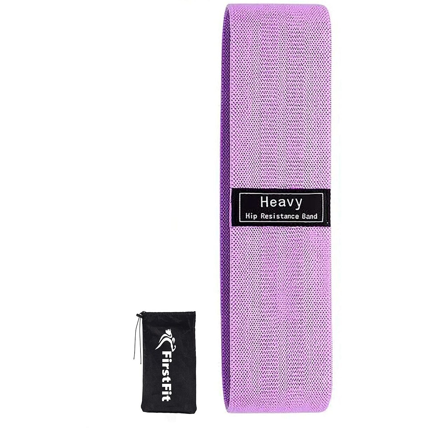 FirstFit Resistance Bands for Legs and Butt, Exercise Bands Set Hip Bands Wide Workout Bands Resistance Loop Bands Anti Slip Circle Fitness Band (Large, 16.5 Inch)- Purple