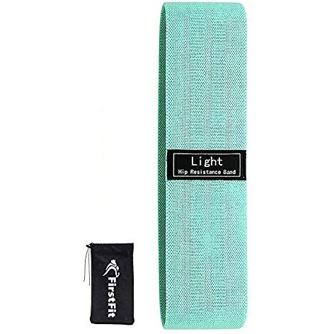 FirstFit Resistance Bands for Legs and Butt, Exercise Bands Set Hip Bands Wide Workout Bands Resistance Loop Bands Anti Slip Circle Fitness Band (Small, 12.5 Inch) - Green Natural Rubber