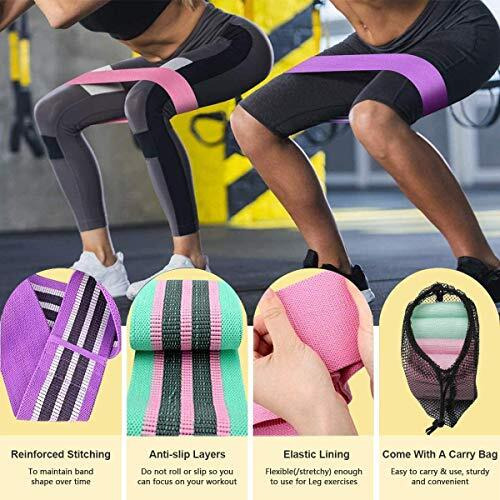 FirstFit Resistance Bands for Legs and Butt, Exercise Bands Set Hip Bands Wide Workout Bands Resistance Loop Bands Anti Slip Circle Fitness Band (Small, 12.5 Inch) - Green Natural Rubber