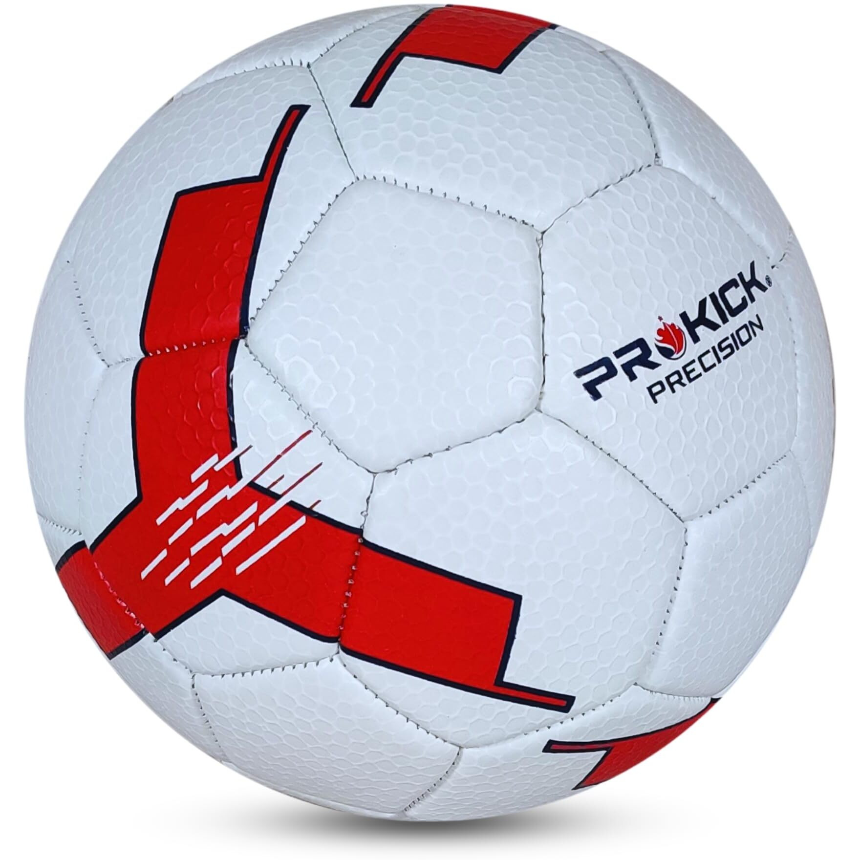 Prokick Precision Machine Stitched 32 Panel Football, Size 3 (White Red)