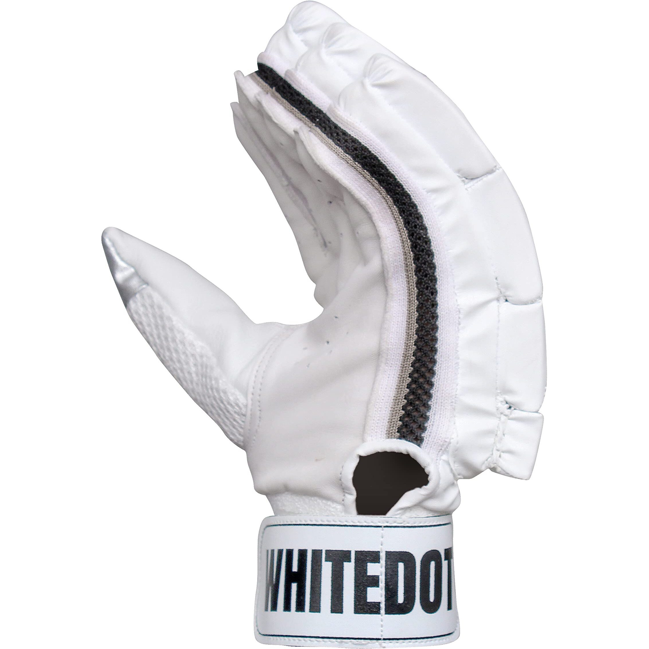 Whitedot Dot 2.1 Cricket Batting Gloves||Suitable for Youth|Medium Right Hand||White