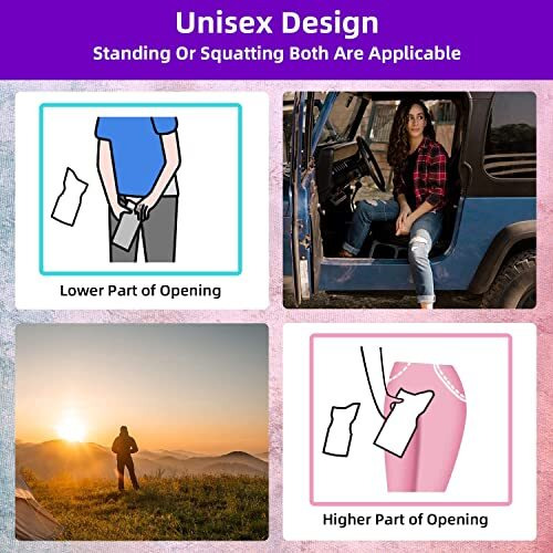 FEDORA Disposable Urine Bags,Camping Pee Bags, Disposable Urinals Vomit Bags for Travel Urinal Toilet Traffic Jam Emergency Portable Toilet Bee Bag for Men Women Kids Patient (Grey) (8)