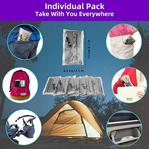 FEDORA Disposable Urine Bags,Camping Pee Bags, Disposable Urinals Vomit Bags for Travel Urinal Toilet Traffic Jam Emergency Portable Toilet Bee Bag for Men Women Kids Patient (Grey) (8)