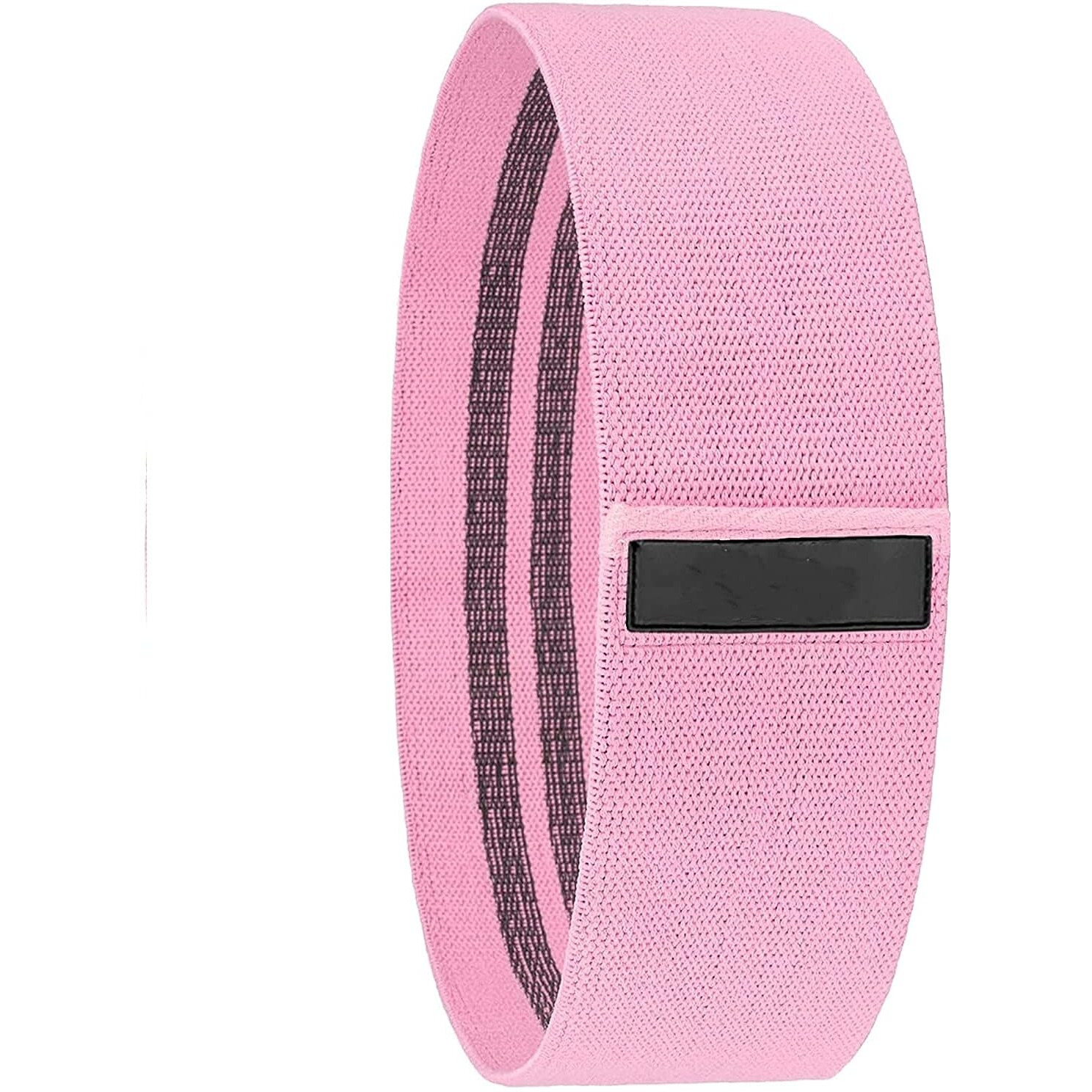 FirstFit Resistance Bands for Legs and Butt, Exercise Bands Set Hip Bands Wide Workout Bands Resistance Loop Bands Anti Slip Circle Fitness Band (Medium, 14.5 Inch) - Pink(Material Natural Rubber)
