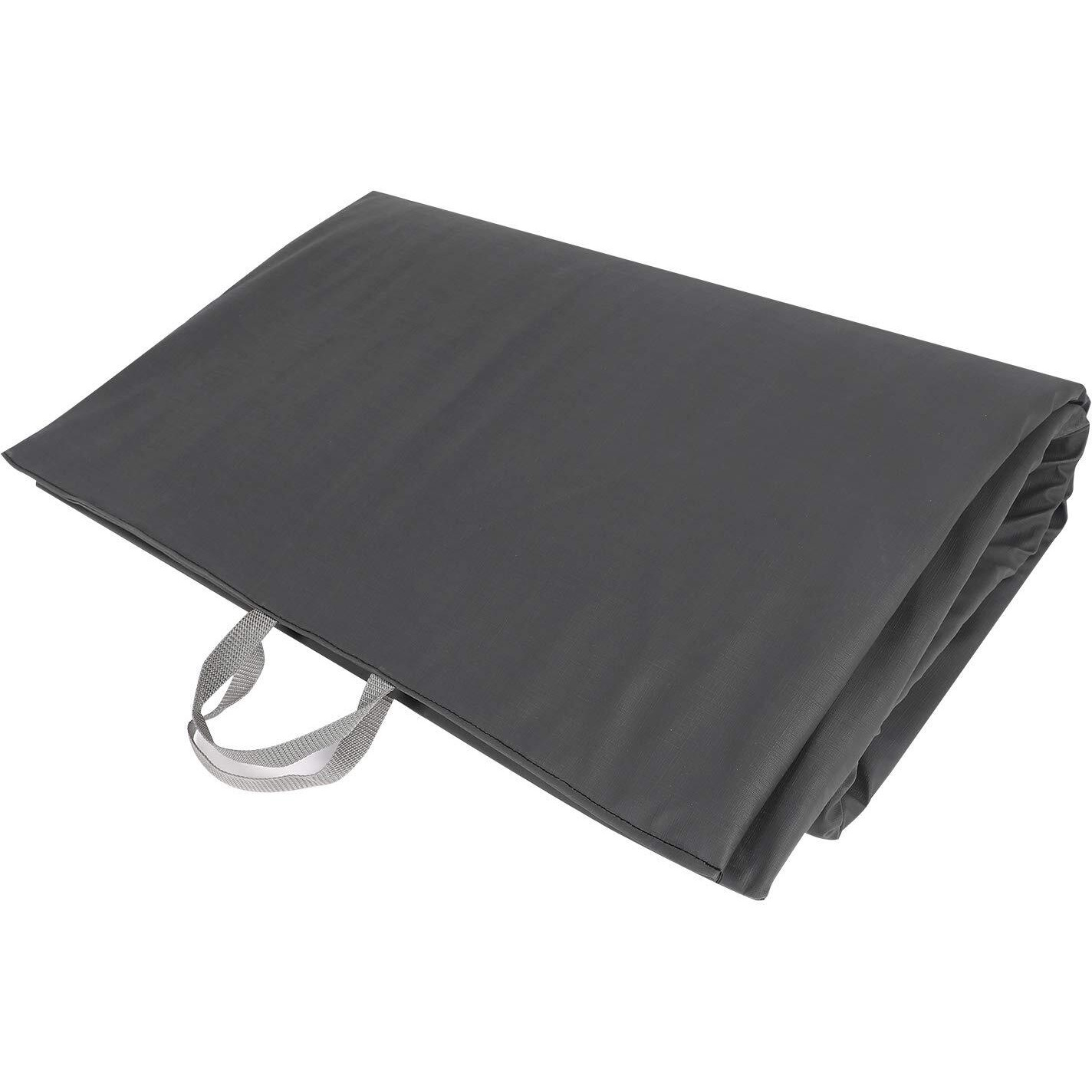 Olivio PU Leather Yoga Mat | 10mm Extra Thick Yoga Mat Exercise, Fitness & Meditation with Carrying Strap for Men & Women - Black