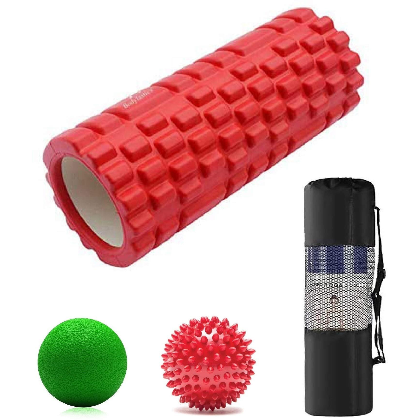 Bodylastics 60cms Foam Roller for Deep Tissue Massage, Relief from Sore Muscles Pain, Pre & Post Exercise Fitness Workout Sessions
