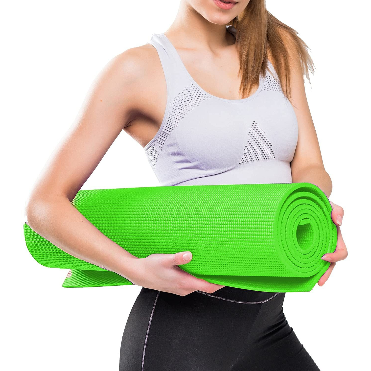 Steelbird Anti Skid Yoga Mat for Men and Women 6 x 2 Feet Wide Extra Thick Exercise Mat For Workout,Yoga,Fitness,Gym, Pilates And High-Density Anti-Tear Non-Slip Light Weight Mat (Parrot Green)