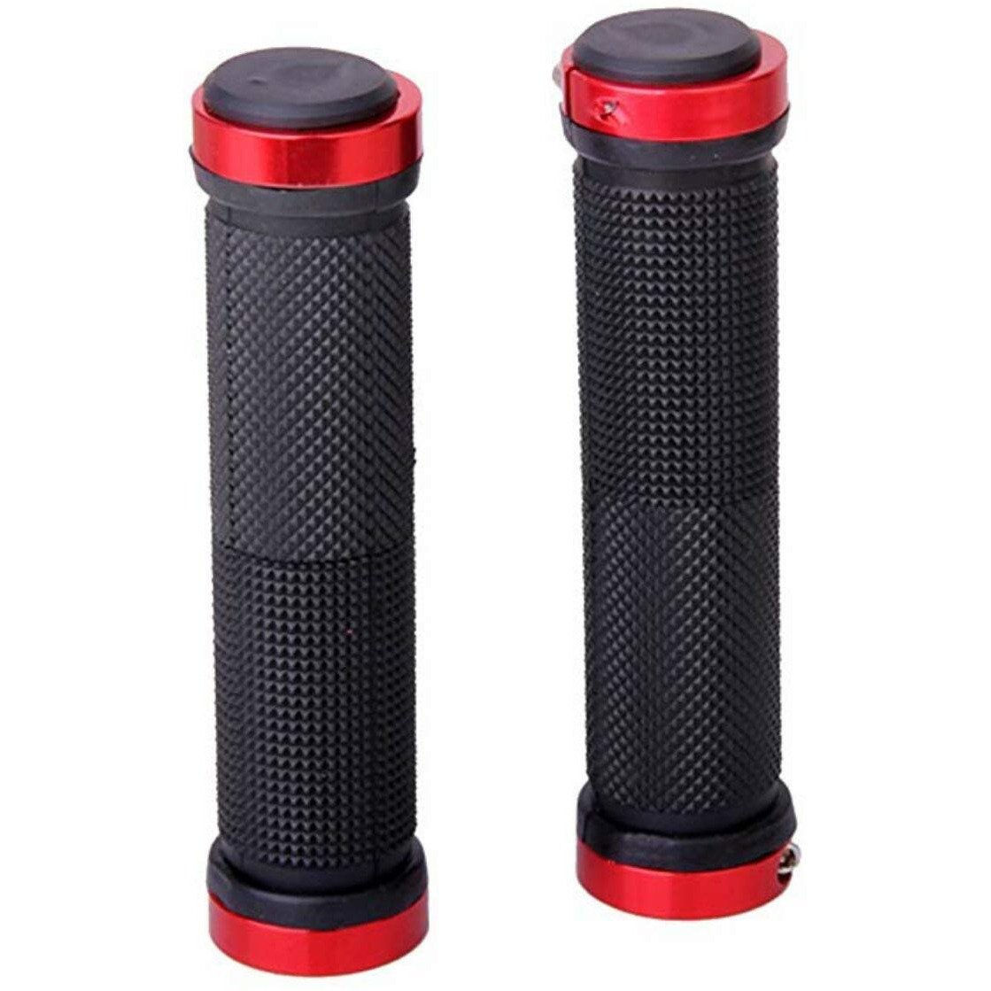 FASTPED Pair Cycling Lock-on Anti-Slip Bicycle Handlebar Handle Grips for MTB BMX (RED) Bicycle Grip Cycling Lock Standard Bicycle Components Color Standard Bicycle Handlebar Grips Quality Product