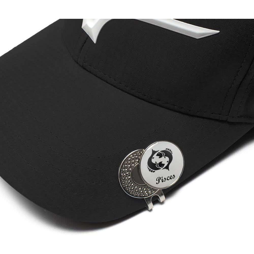 Golfoy Basics Zodiac Magnetic Sign Hat Clip & Golf Ball Marker Golf Gift Accessory (Pisces)