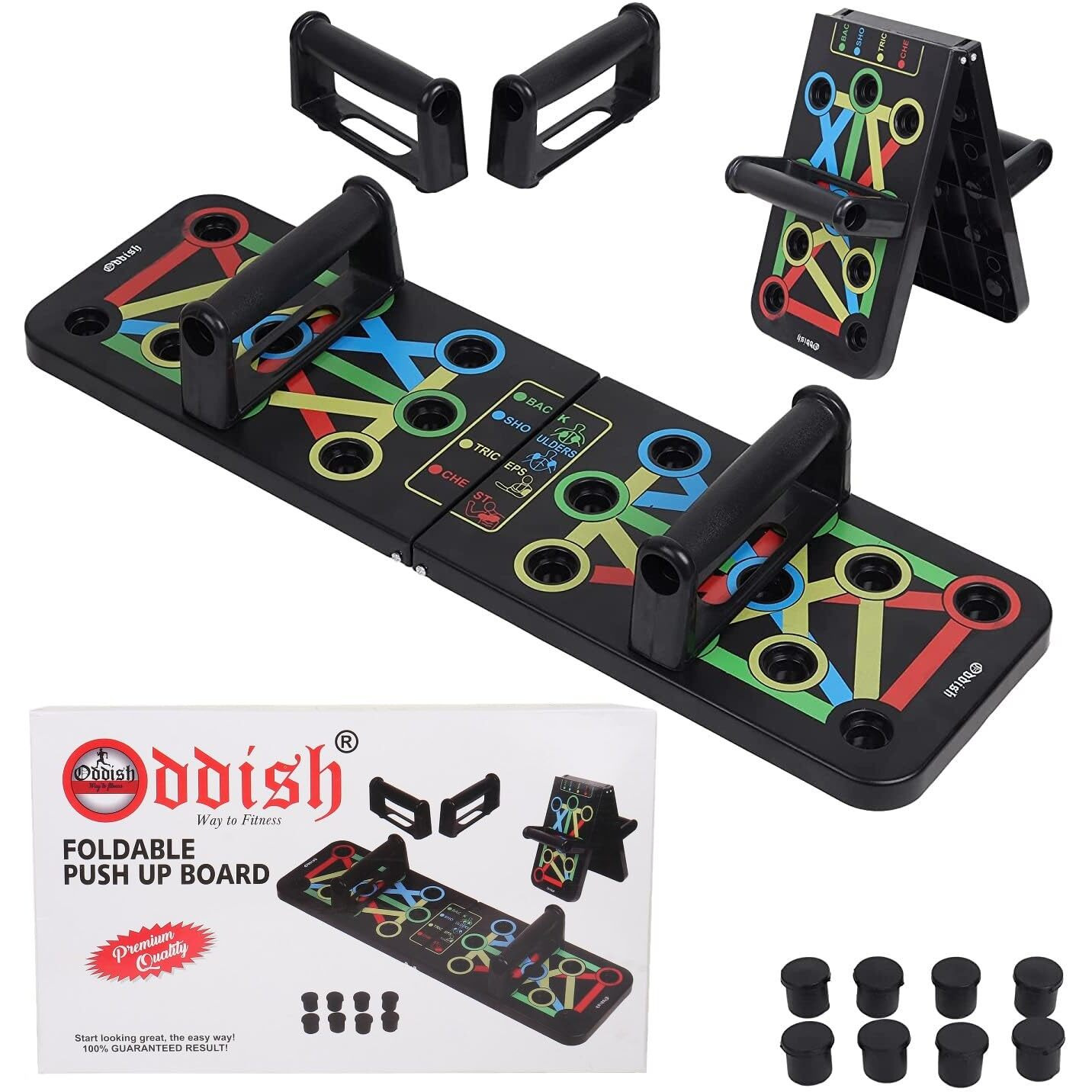 ODDISH way to fitness Tummy Trimmer Double Spring & 15 in 1 Push Up Board Combo Pack for Men & Women - Abdominal Workout for Home & Gym Use (PUSH UP BOARD, MULTICOLOUR)
