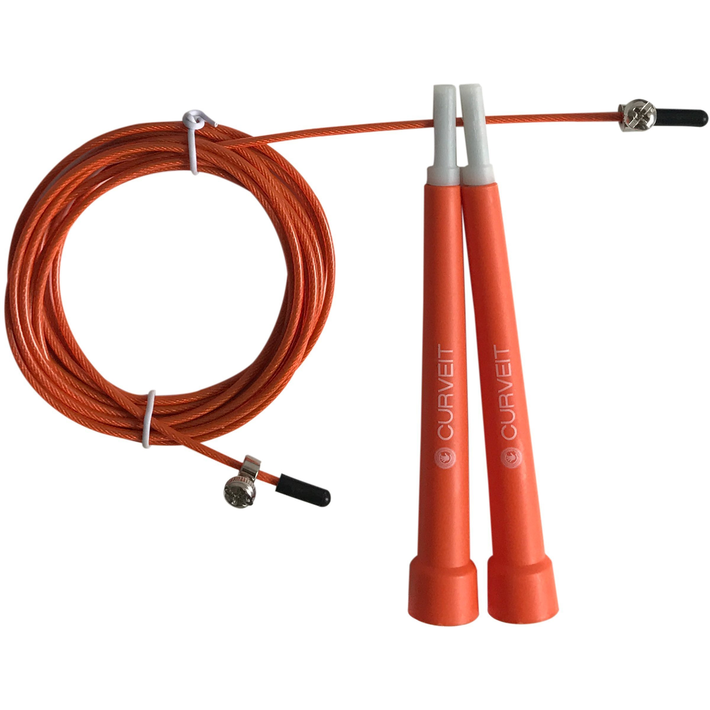 Curveit Leap Speed Skipping Rope with Adjustable Length Rope and Anti-Slip Handles, Perfect for Crossfit, Double Unders and HIIT Cardio