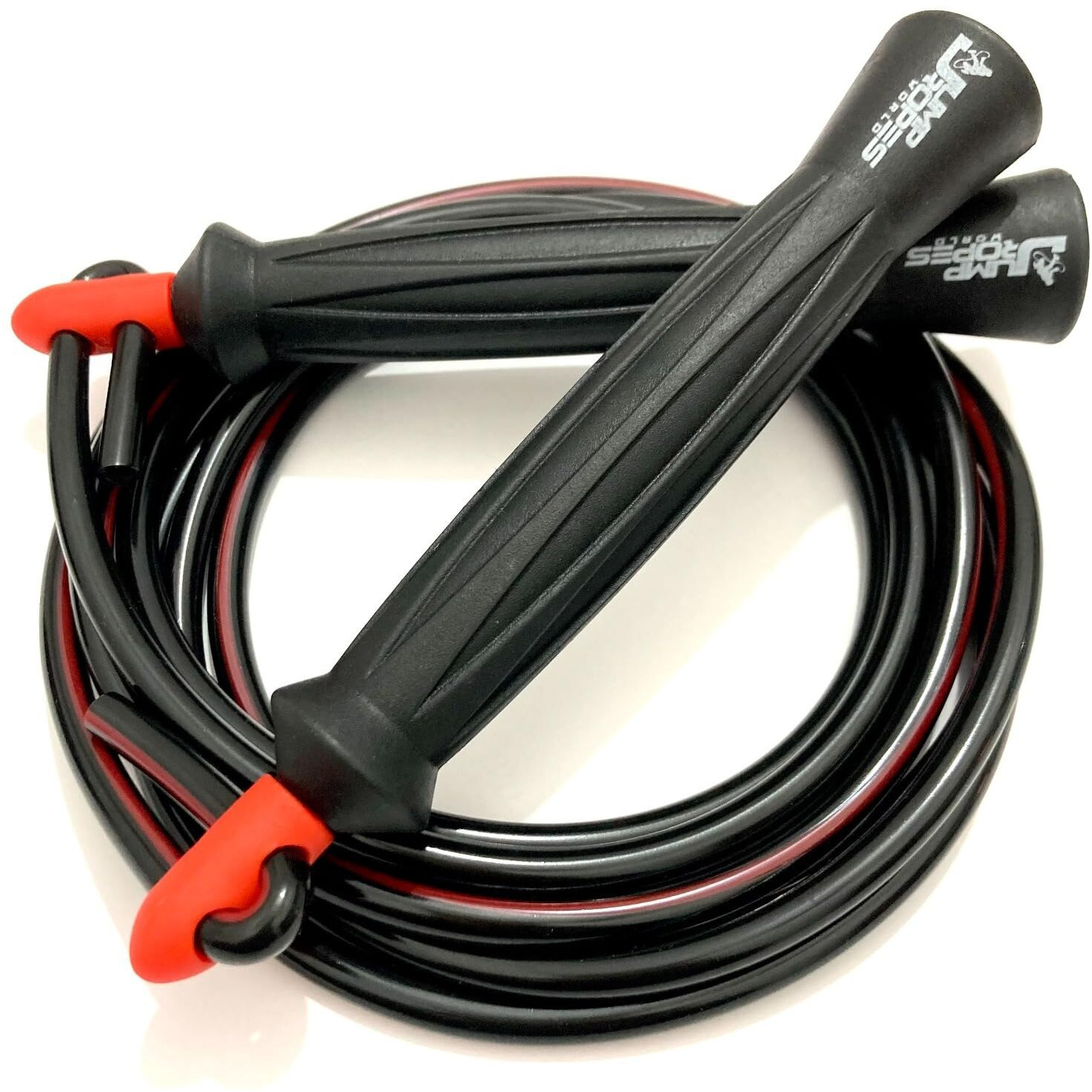 JUMP ROPES WORLD, HEAVY THAI JUMP ROPE FOR MENS,EXERCISE SKIPPING ROPE,BOXERS JUMP ROPE (8FT, RED)