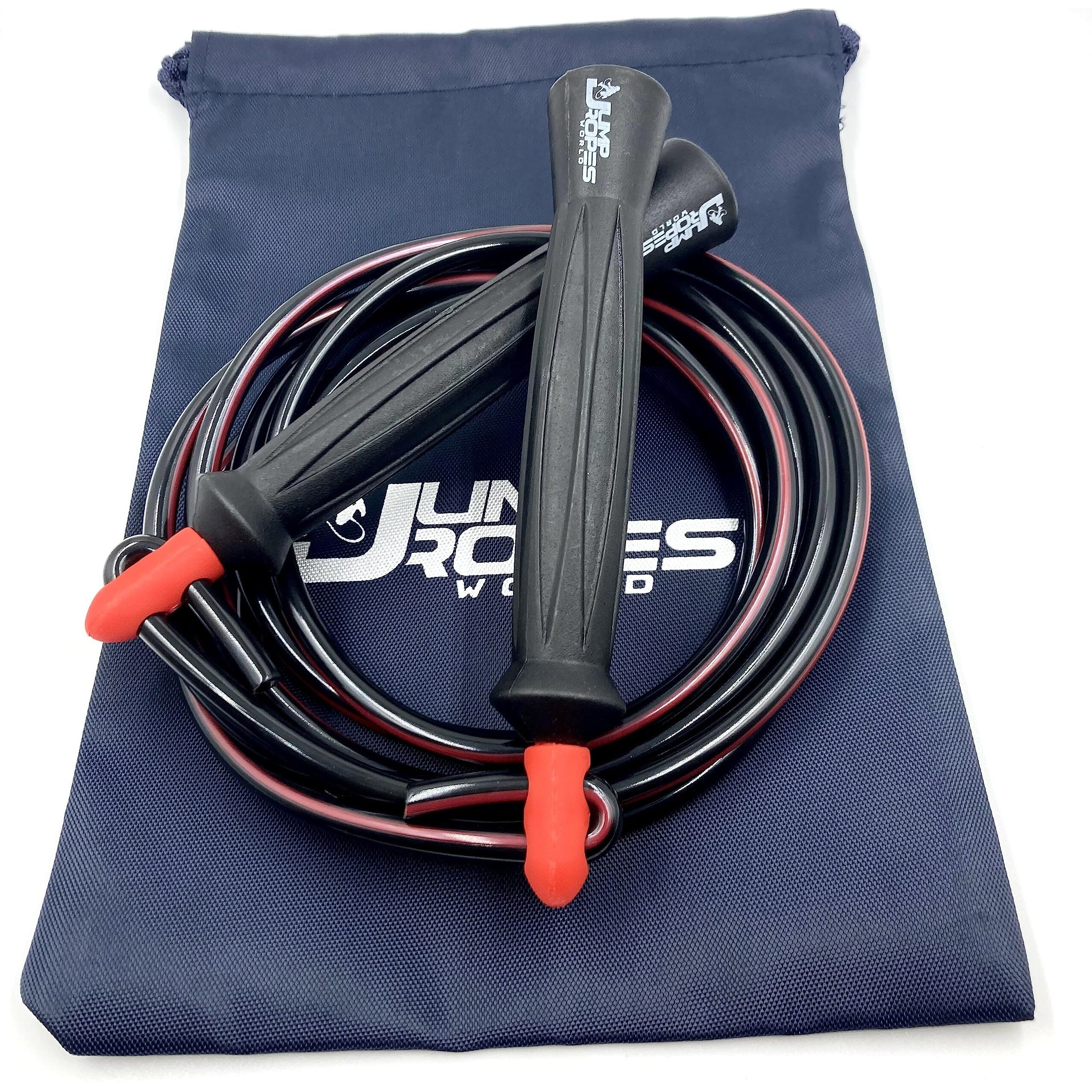 JUMP ROPES WORLD, HEAVY THAI JUMP ROPE FOR MENS,EXERCISE SKIPPING ROPE,BOXERS JUMP ROPE (8FT, RED)