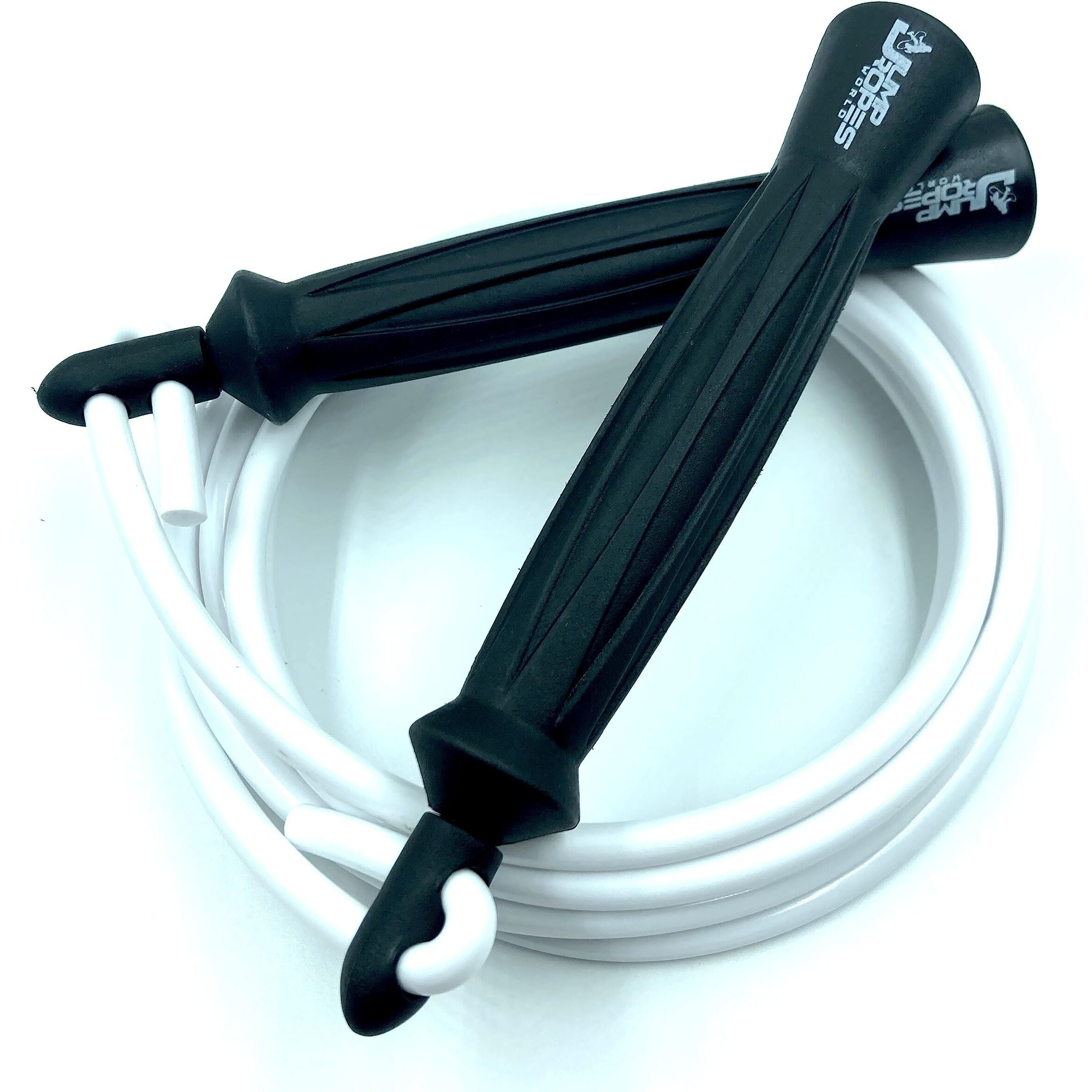 Polyvinyl Chloride Jump Ropes World, Heavy Thai Jump Rope For Mens,Exercise Skipping Rope,Boxers Jump Rope (8Ft, White)