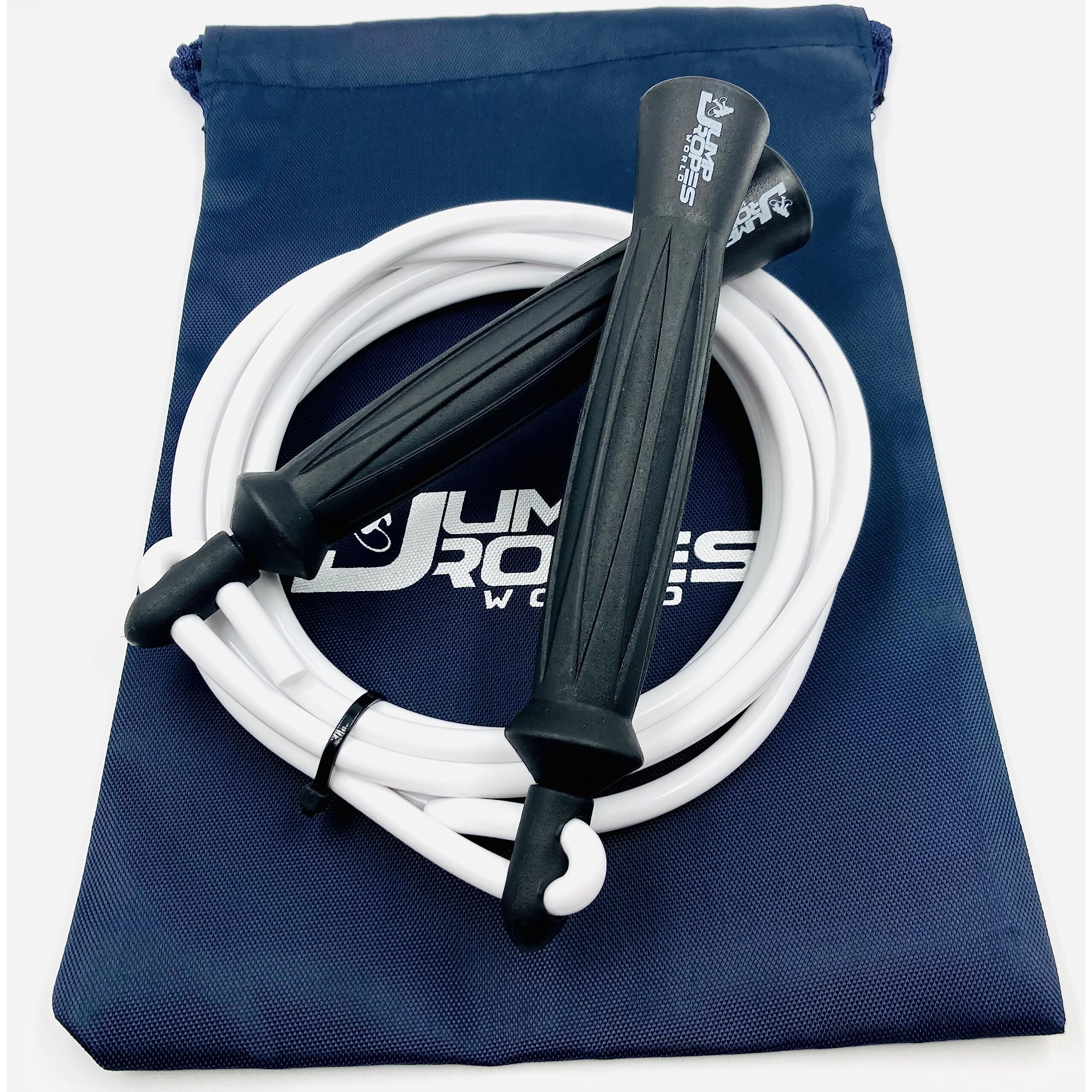 Polyvinyl Chloride Jump Ropes World, Heavy Thai Jump Rope For Mens,Exercise Skipping Rope,Boxers Jump Rope (8Ft, White)