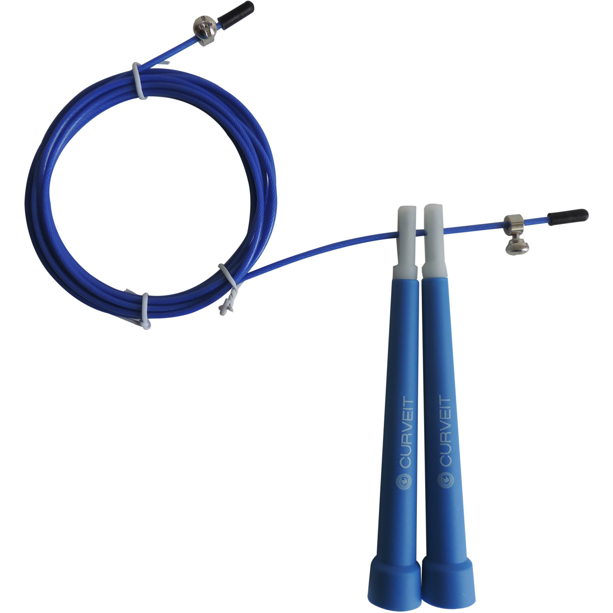 Curveit Leap Speed Skipping Rope with Adjustable Length Rope and Anti-Slip Handles, Perfect for Crossfit, Double Unders and HIIT Cardio