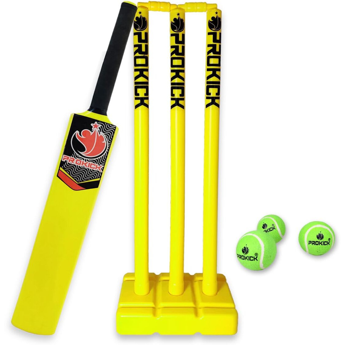 Prokick Plastic Complete Cricket Kit for All Age Groups - Kids Boys Girls Adults, Size 6 (Ideal for Age Between 11-13 Yrs)