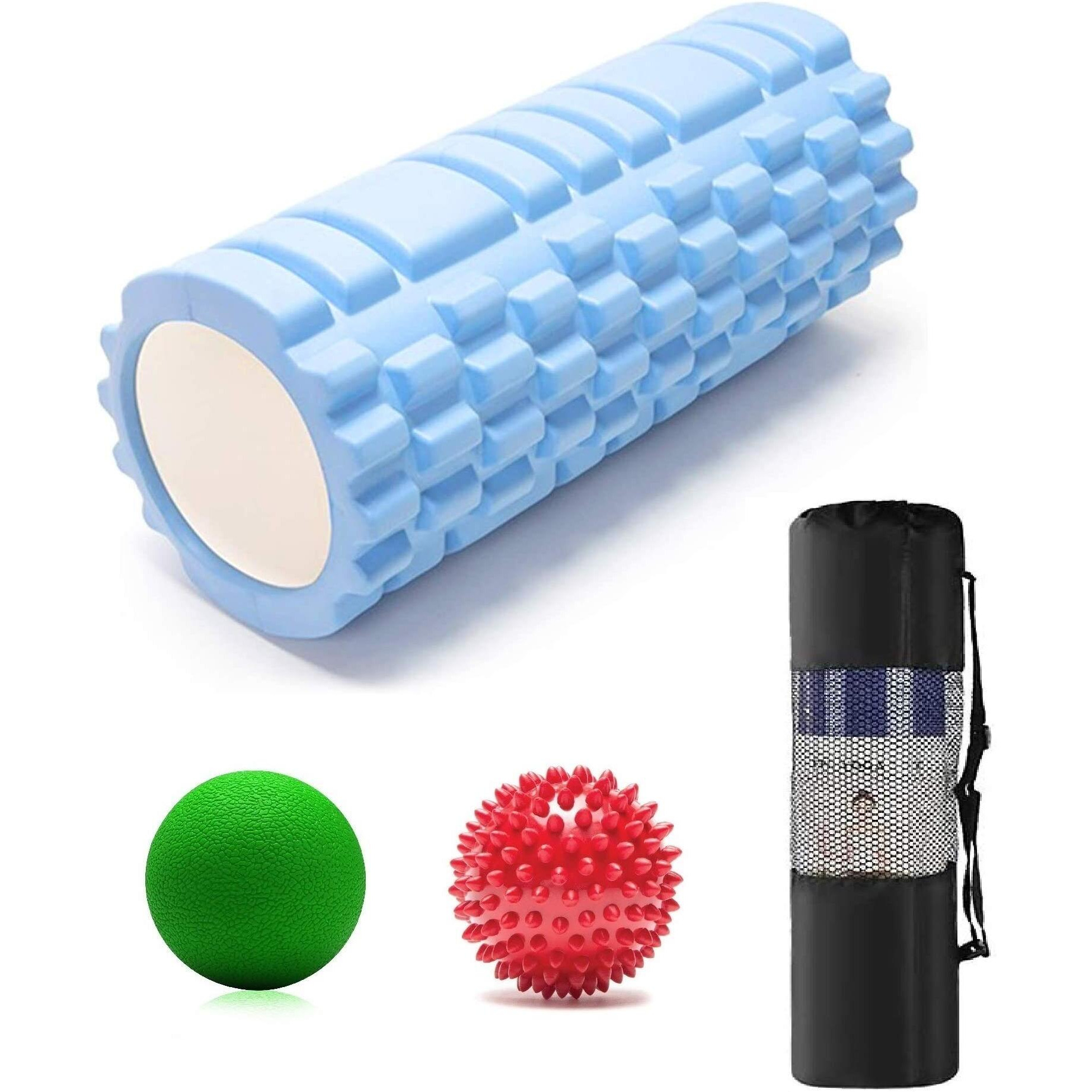 Bodylastics Foam Roller for Deep Tissue Massage, Relief from Sore Muscles Pain, Pre & Post Exercise Fitness Workout Sessions (45 cms, Cobalt)