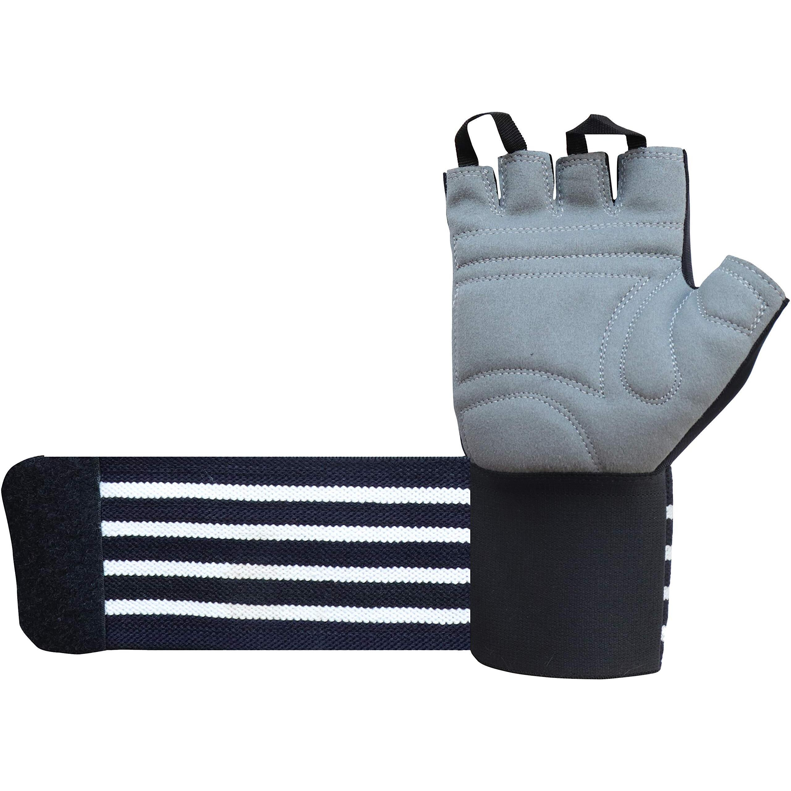 Kobo WTG-50-LARGE Weight Lifting Gym Gloves Hand Protector for Fitness Traininglarge (Multi Colour) with Wrist Support