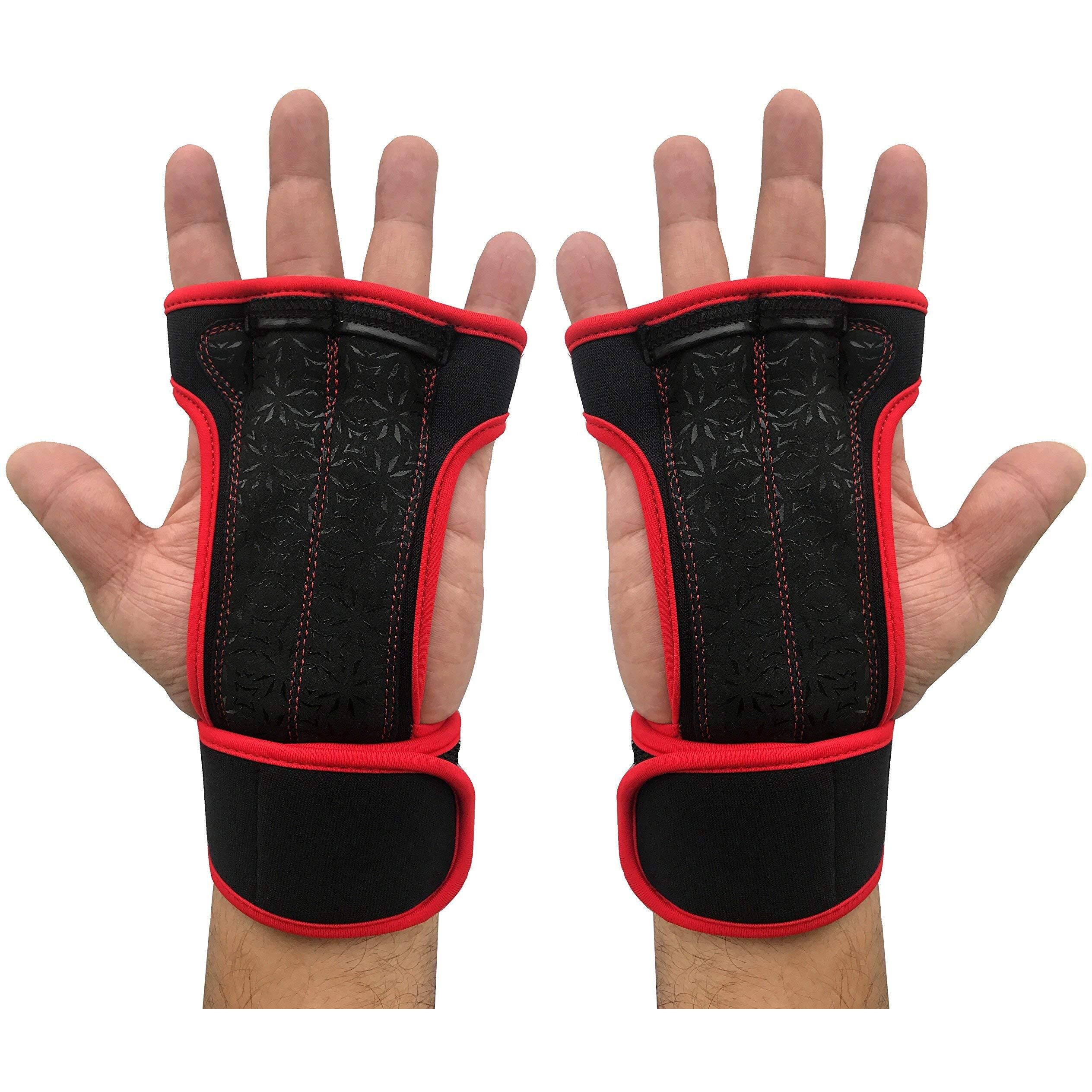 Kobo WTG-18-RED-SMALL Hand Protector for Fitness Training with Wrist Support, Small (Multi Colour)