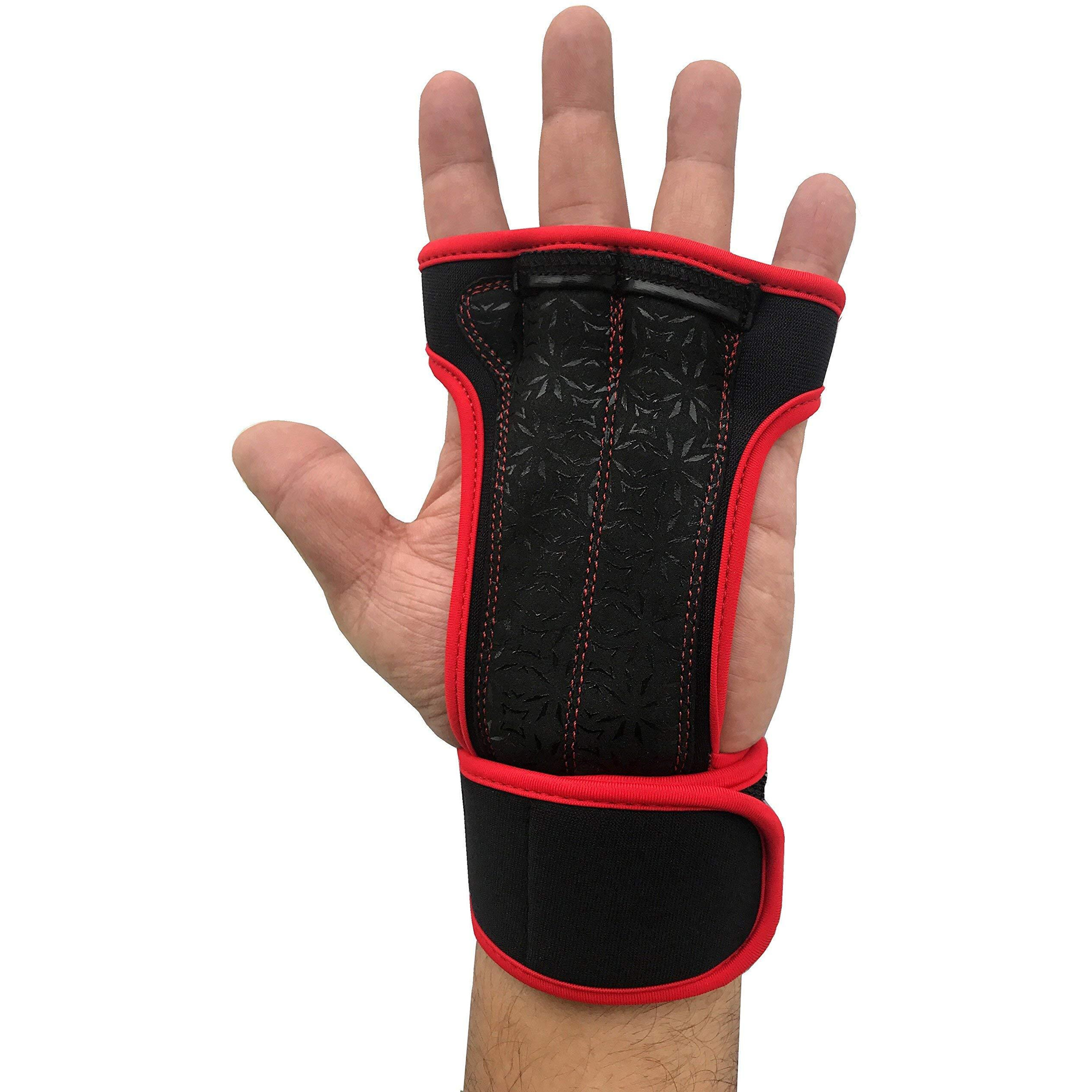 Kobo WTG-18-RED-SMALL Hand Protector for Fitness Training with Wrist Support, Small (Multi Colour)