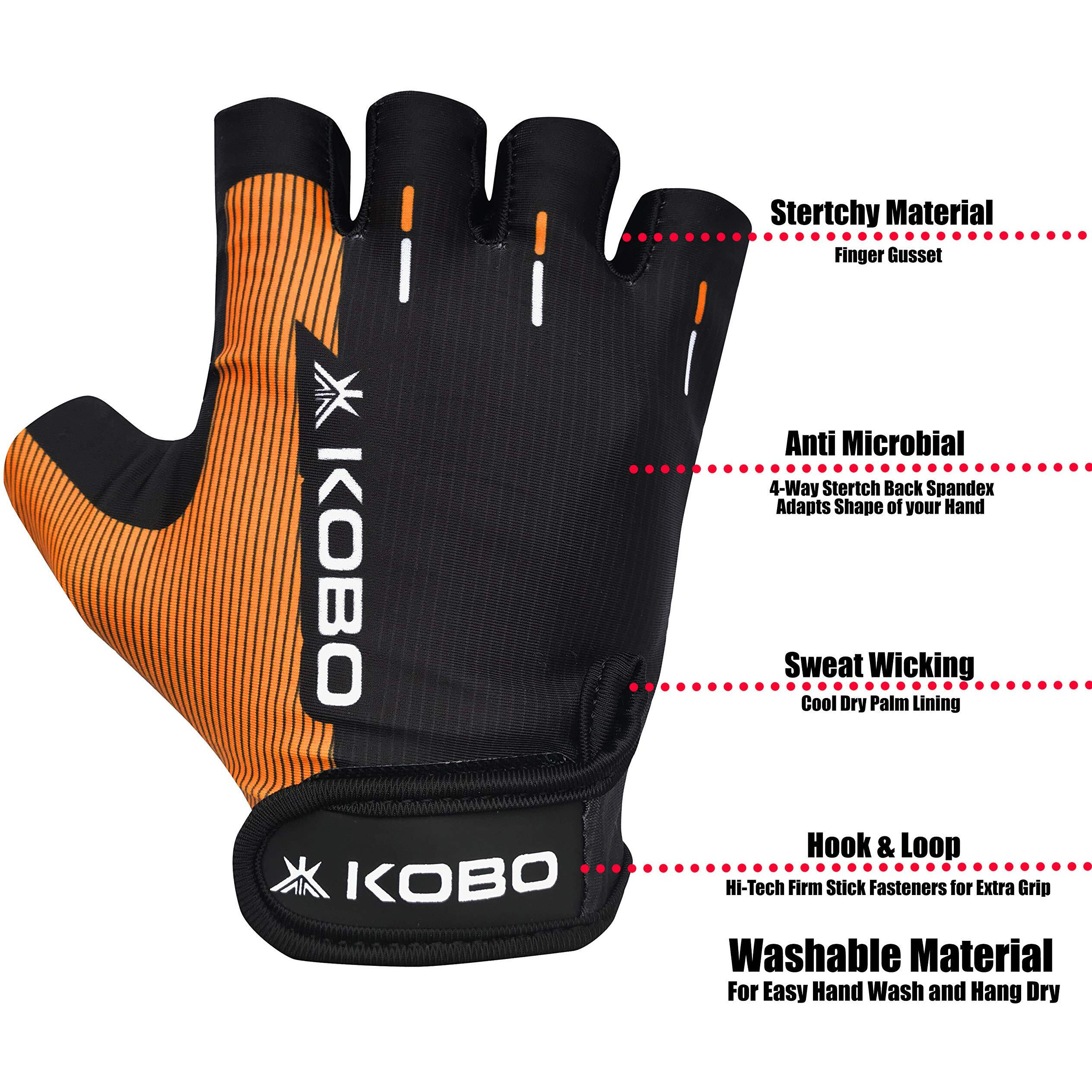 Kobo WTG-27-SMALL Lycra-Spandex Weight Lifting Gym GlovesSmall (Multicolour)