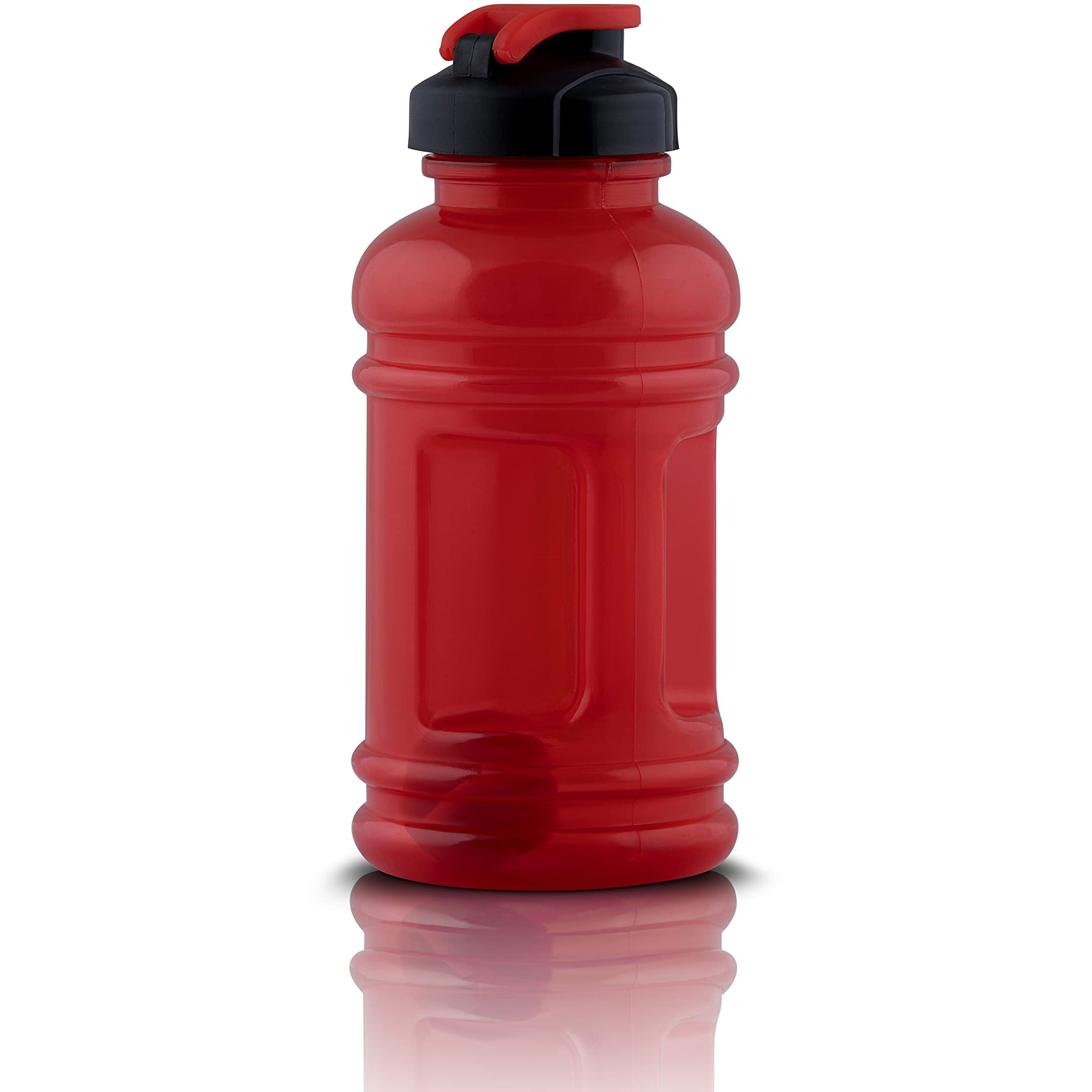 DOVEAZ XTREME Sports Water Bottles for Office use Protein Shaker Bottle Gallon Water Bottle (1 LTR)(1000 ml) with Mixer Ball (BPA-Free, Unbreakable, Freezer Safe) (RED)