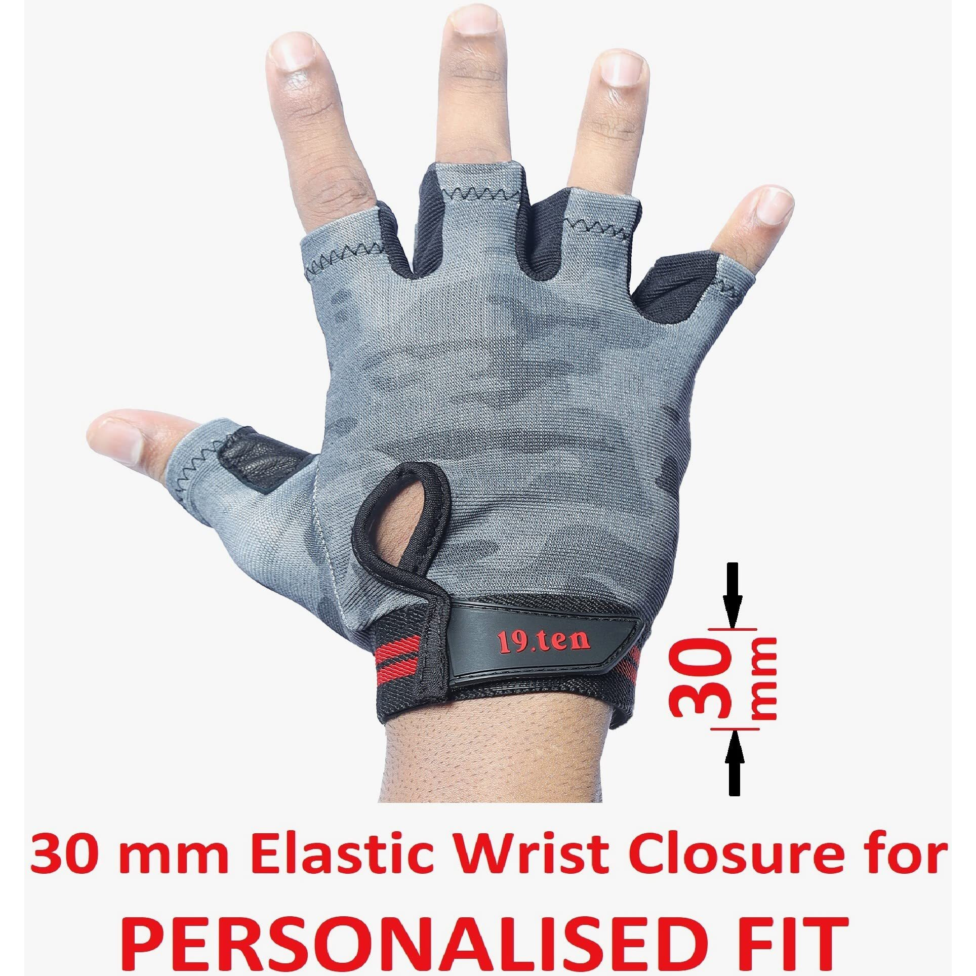 19ten Vanguard from Sree Gloves for Men and Women Palm Protection Washable Leather Weightlifting Gym Fitness Workout Exercise Body Building Pull Ups Accessory (X Large, Wall Grey)