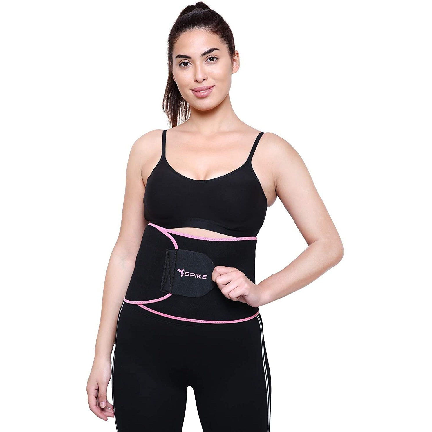 Spike Speed Skipping Jump Rope for Weight Loss, Fat Loss, Strength Designed for both Men and Women (Pink SR + Pink Slim Belt)